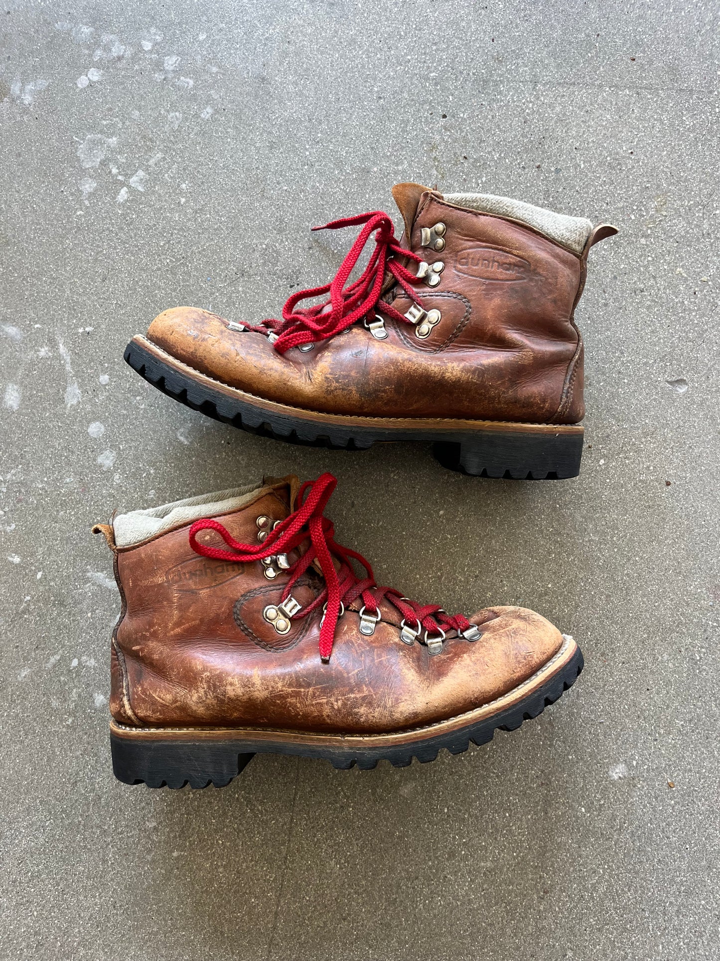 80’S DUNHAM LEATHER HIKING BOOTS - 10.5 US MEN