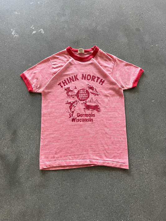 70’S SALMON “THINK NORTH!” RINGER - S/M