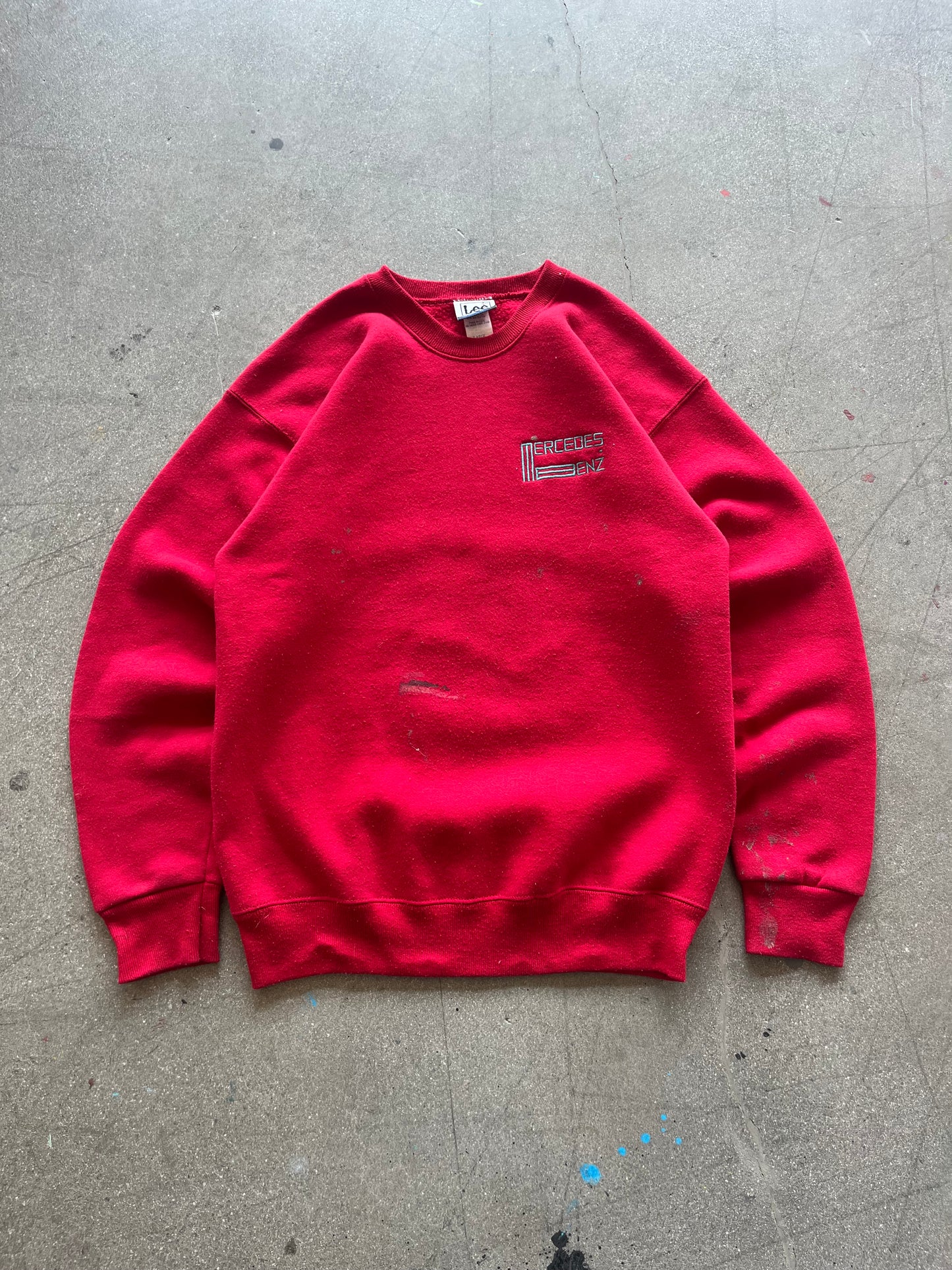 90’S RED “MERCEDES BENZ” CREWNECK - M