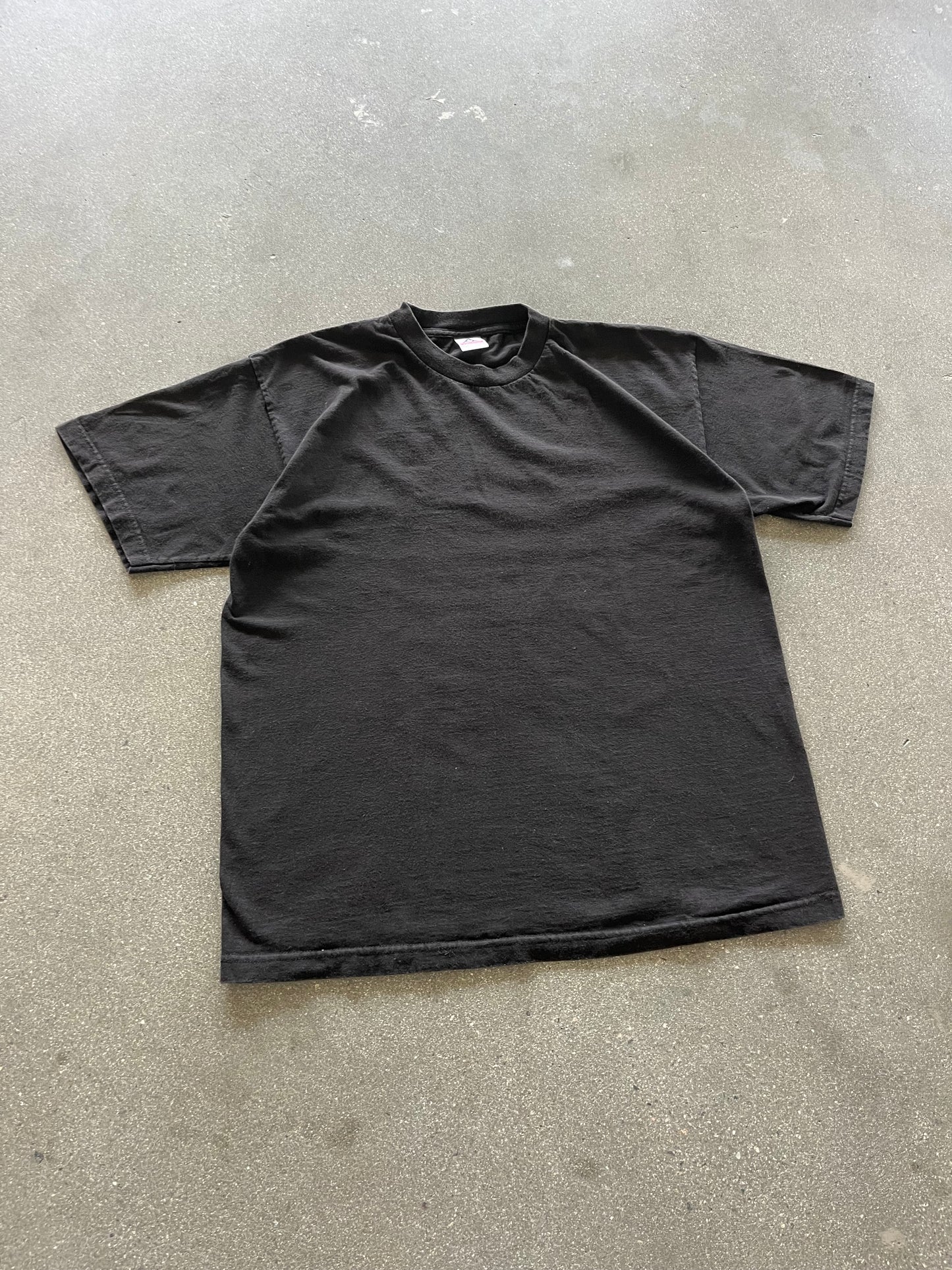 90’S FADED BLACK BLANK TEE - XL