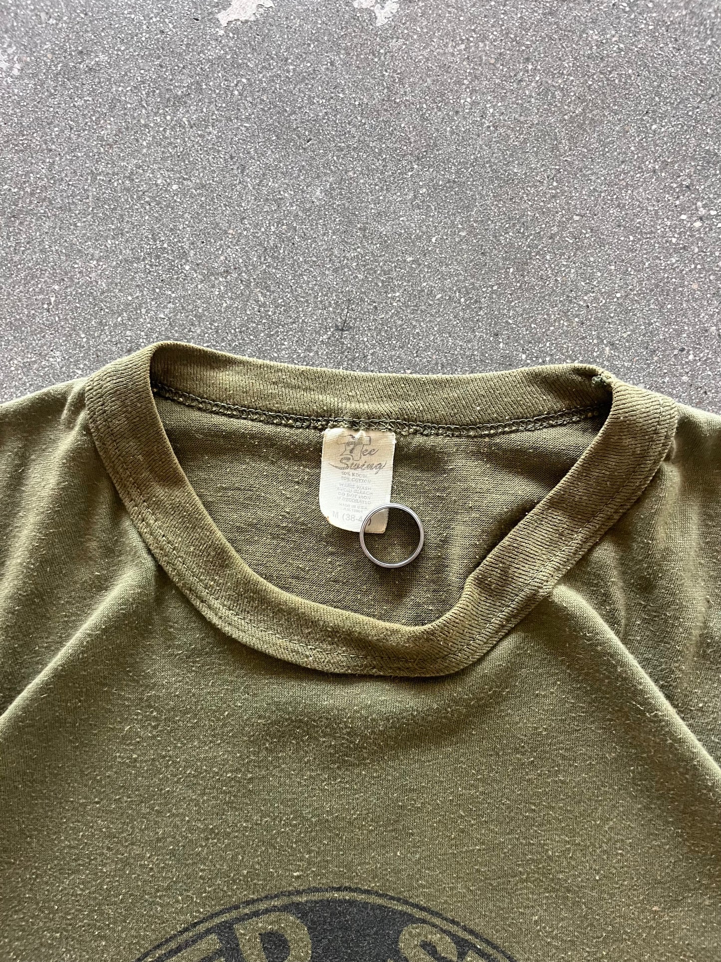 80’S OLIVE “U.S. ARMY” TEE - M