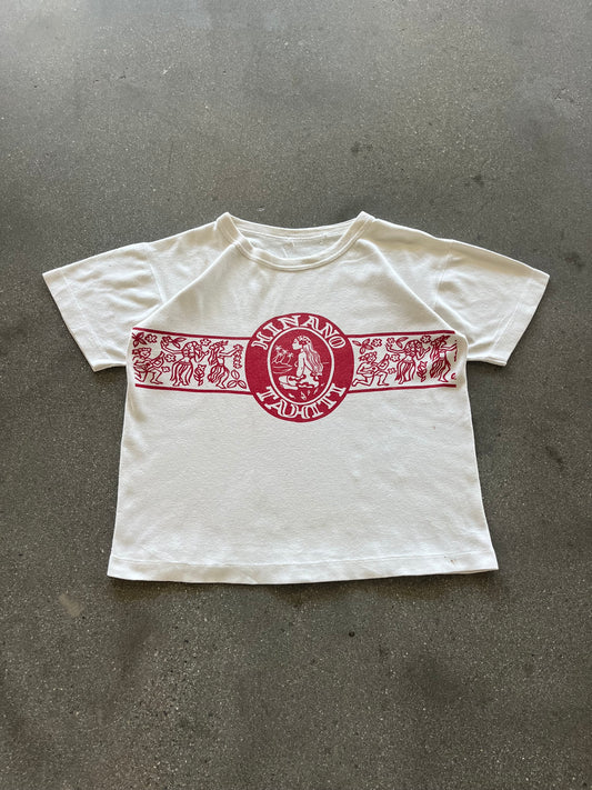 60’S IVORY “HINANO TAHITI” SWEAT TEE - BOXY S