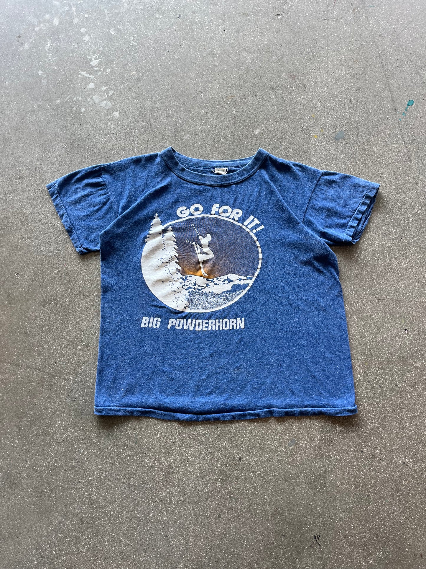 80’S “BIG POWDERHORN” BABY TEE - BOXY S