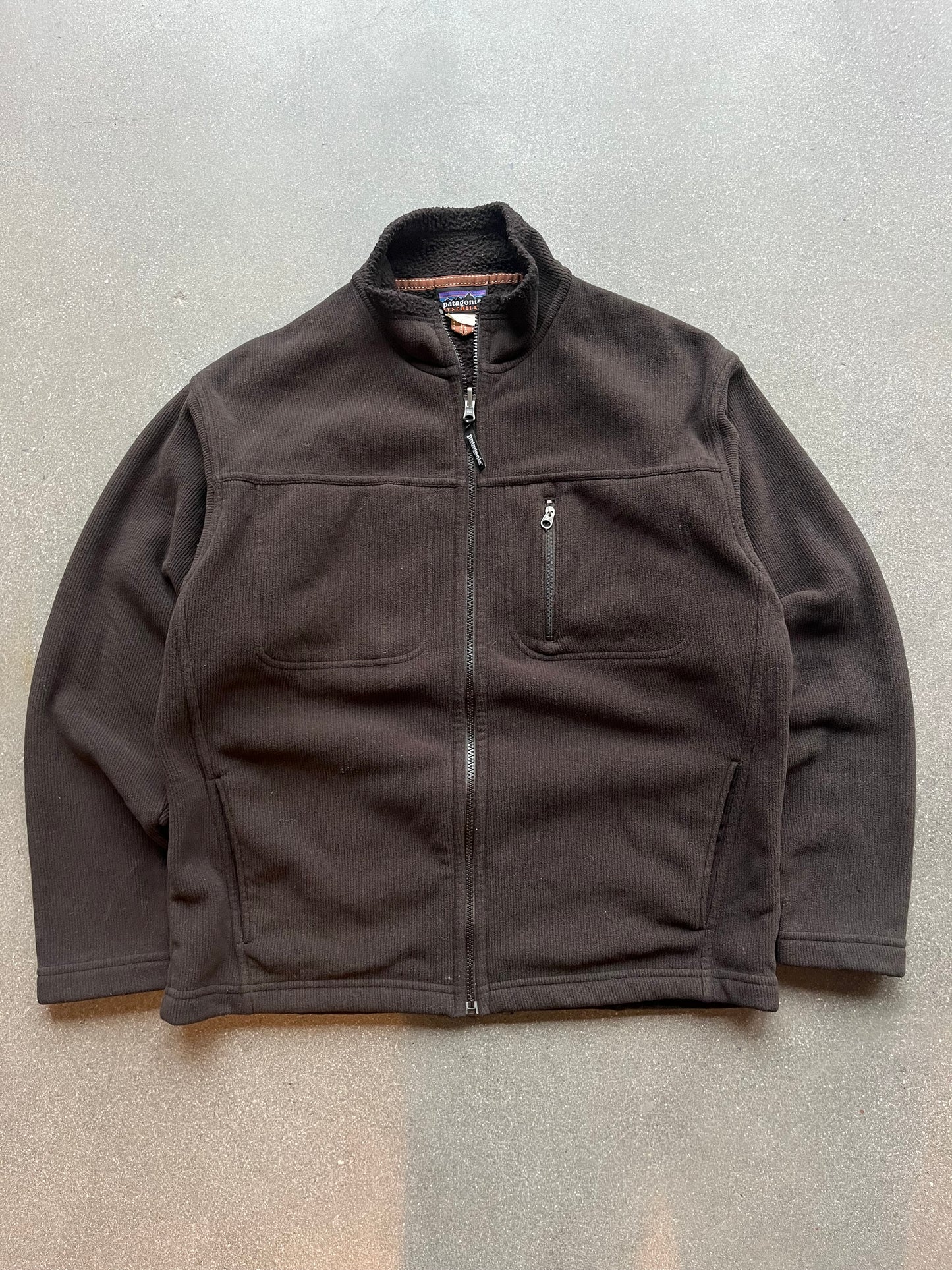 90’S CHOCOLATE BROWN PATAGONIA SYNCHILLA - BOXY L