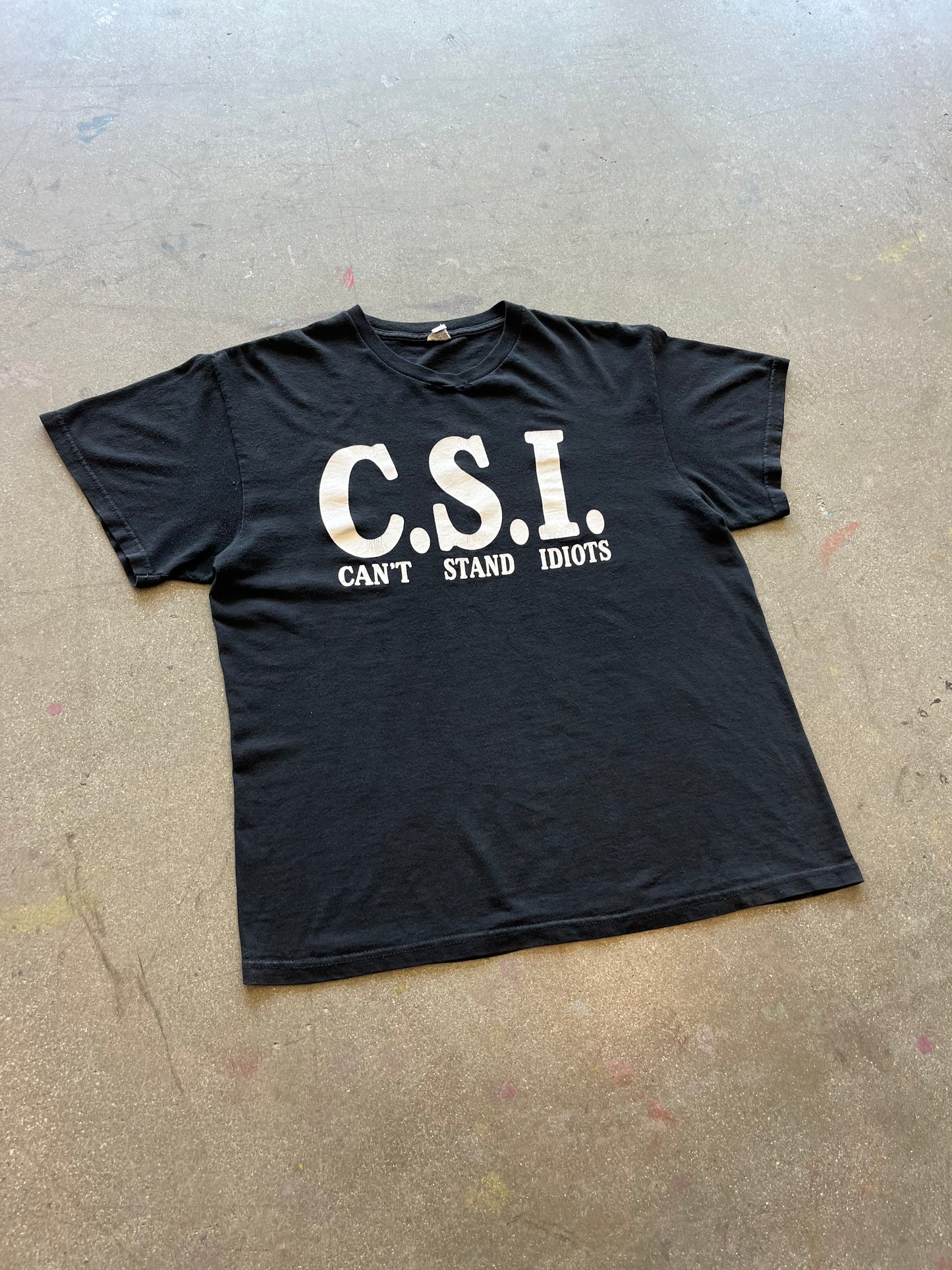 2000’S “CANT STAND IDIOTS” TEE - L