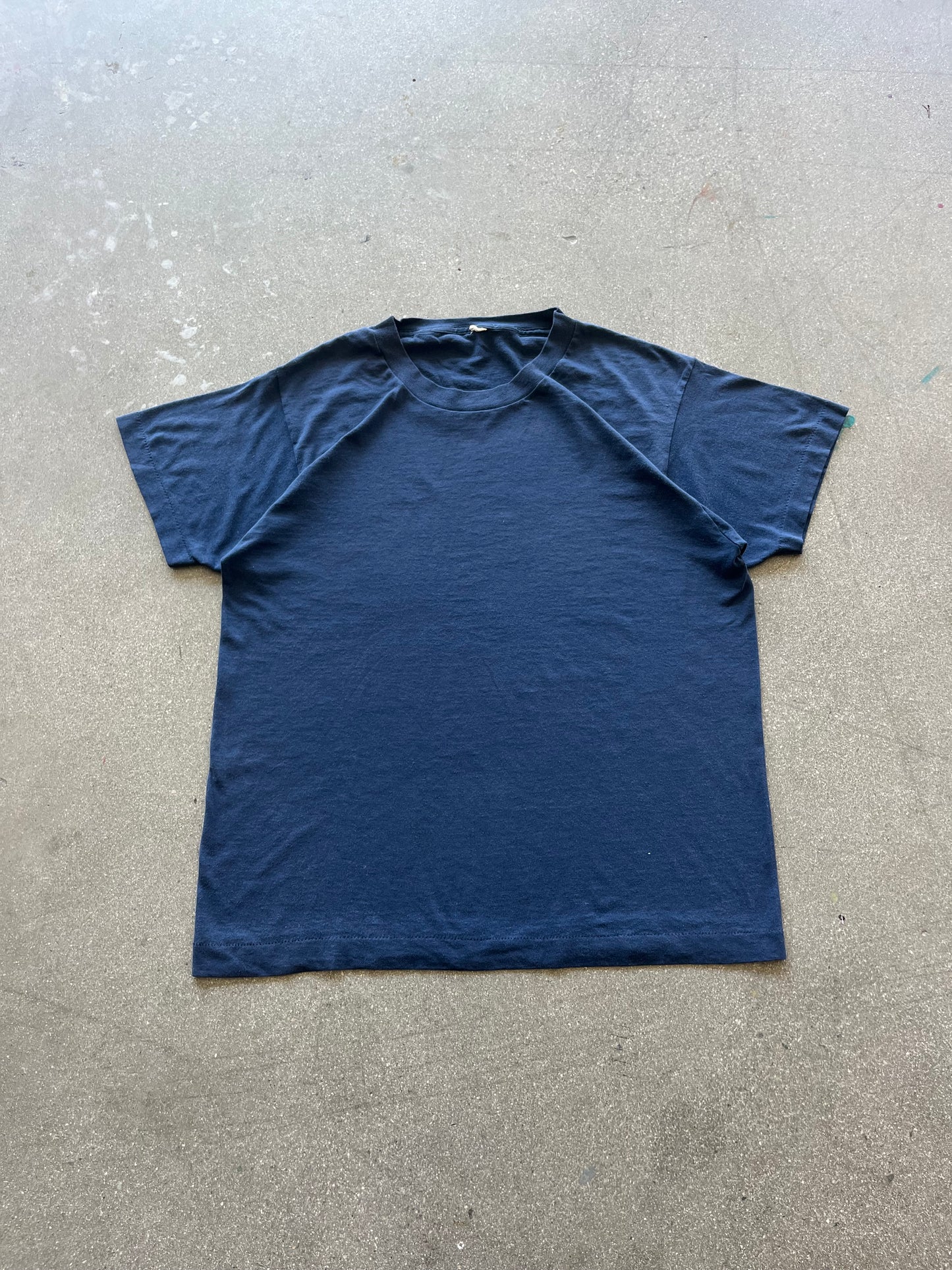80’S NAVY BLUE BLANK - L