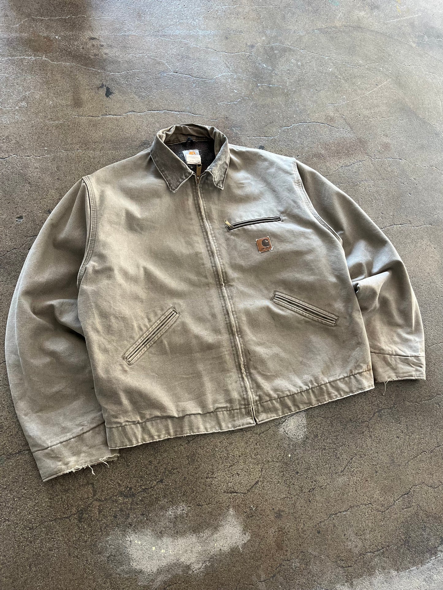 90’S SANDY BROWN CARHARTT DETROIT JACKET - BOXY L/XL