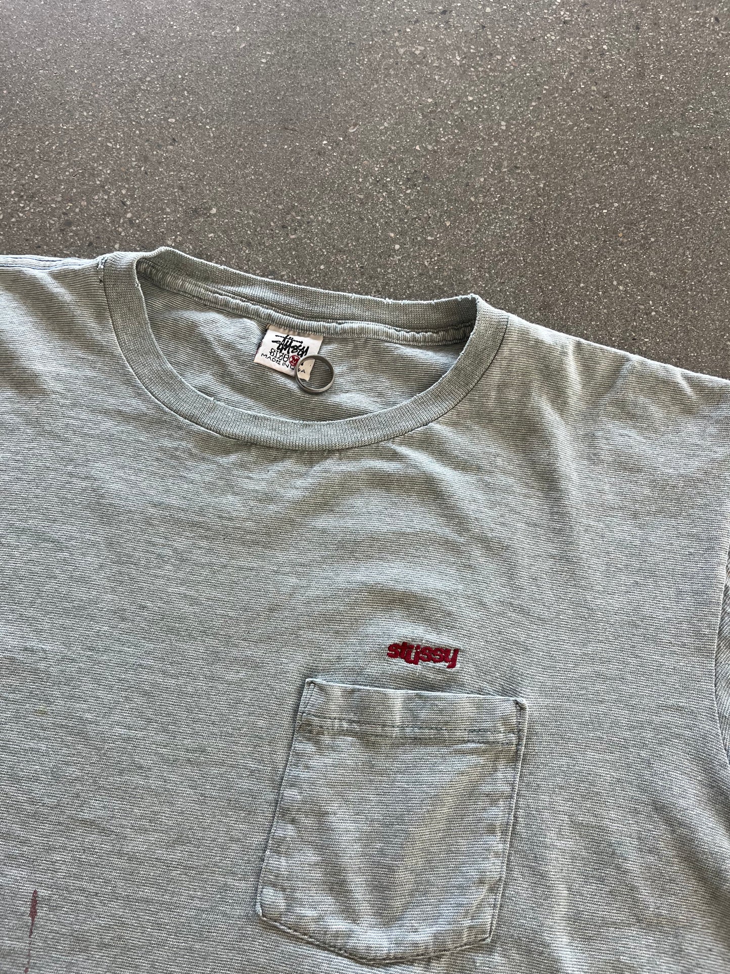 90’S STUSSY POCKET TEE - M/L