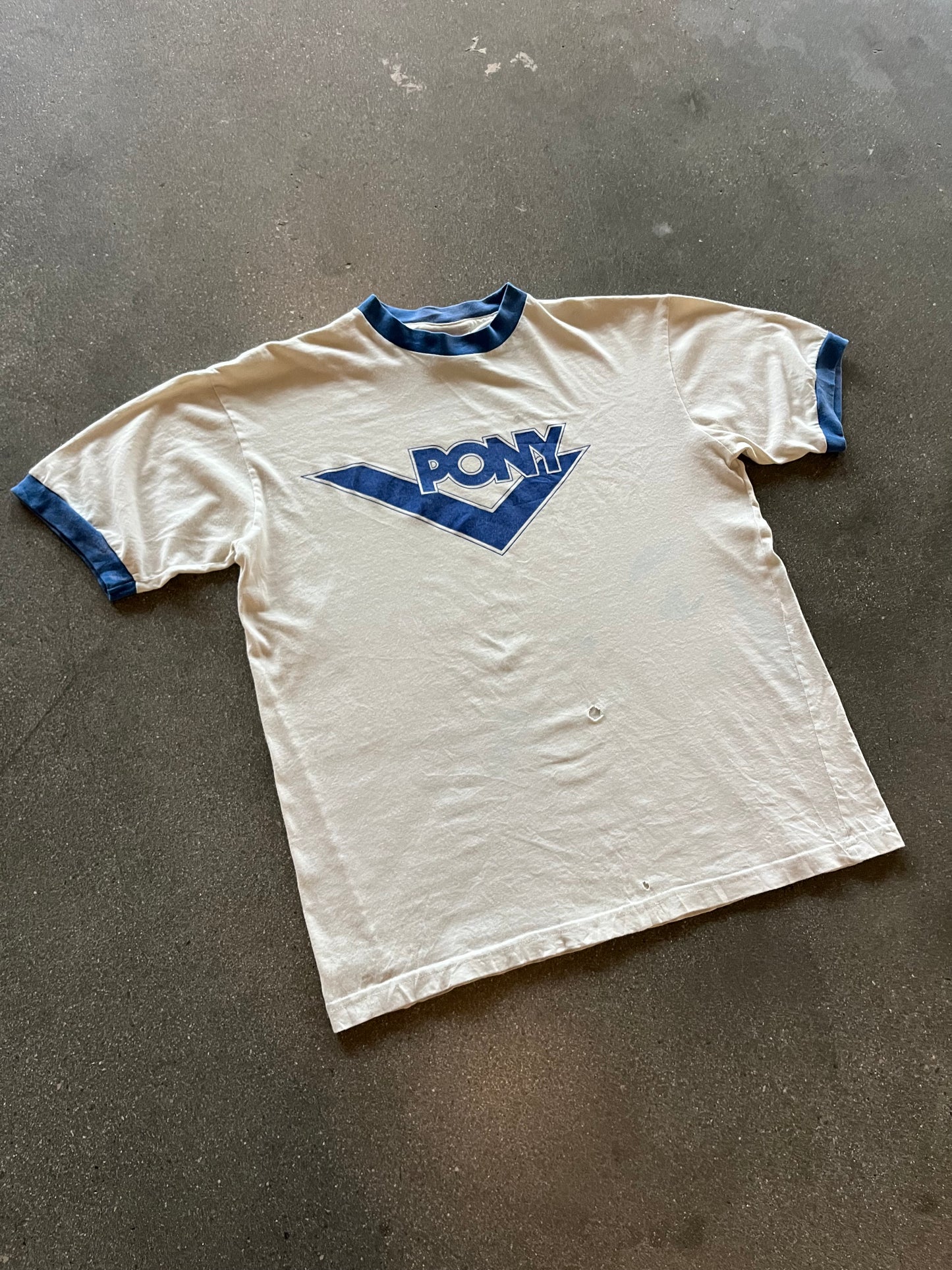 80’S BLUE PONY RINGER - L