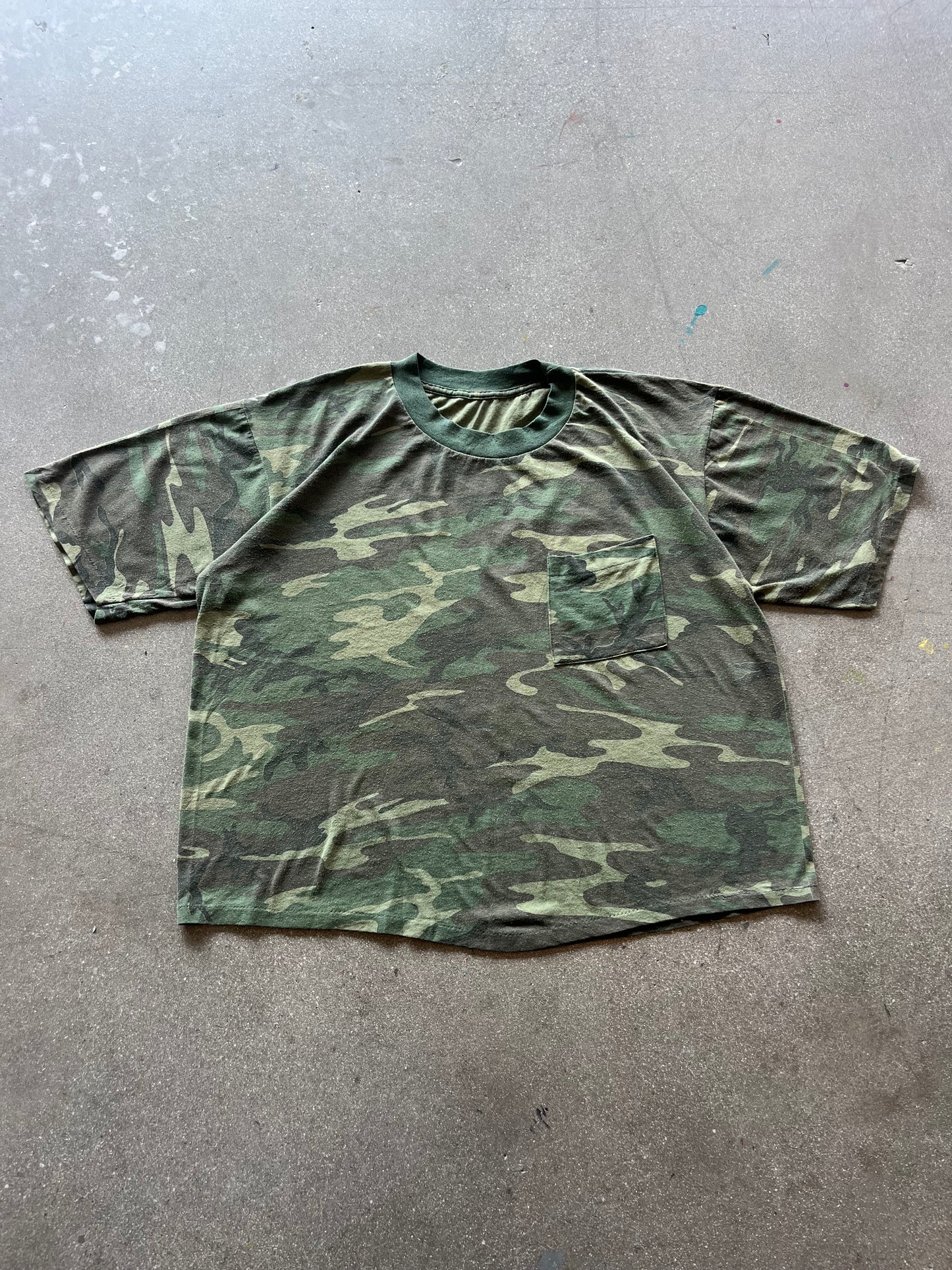 90’S ARMY CAMO POCKET TEE - BOXY L