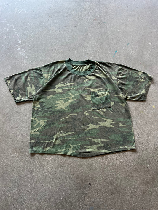 90’S ARMY CAMO POCKET TEE - BOXY L