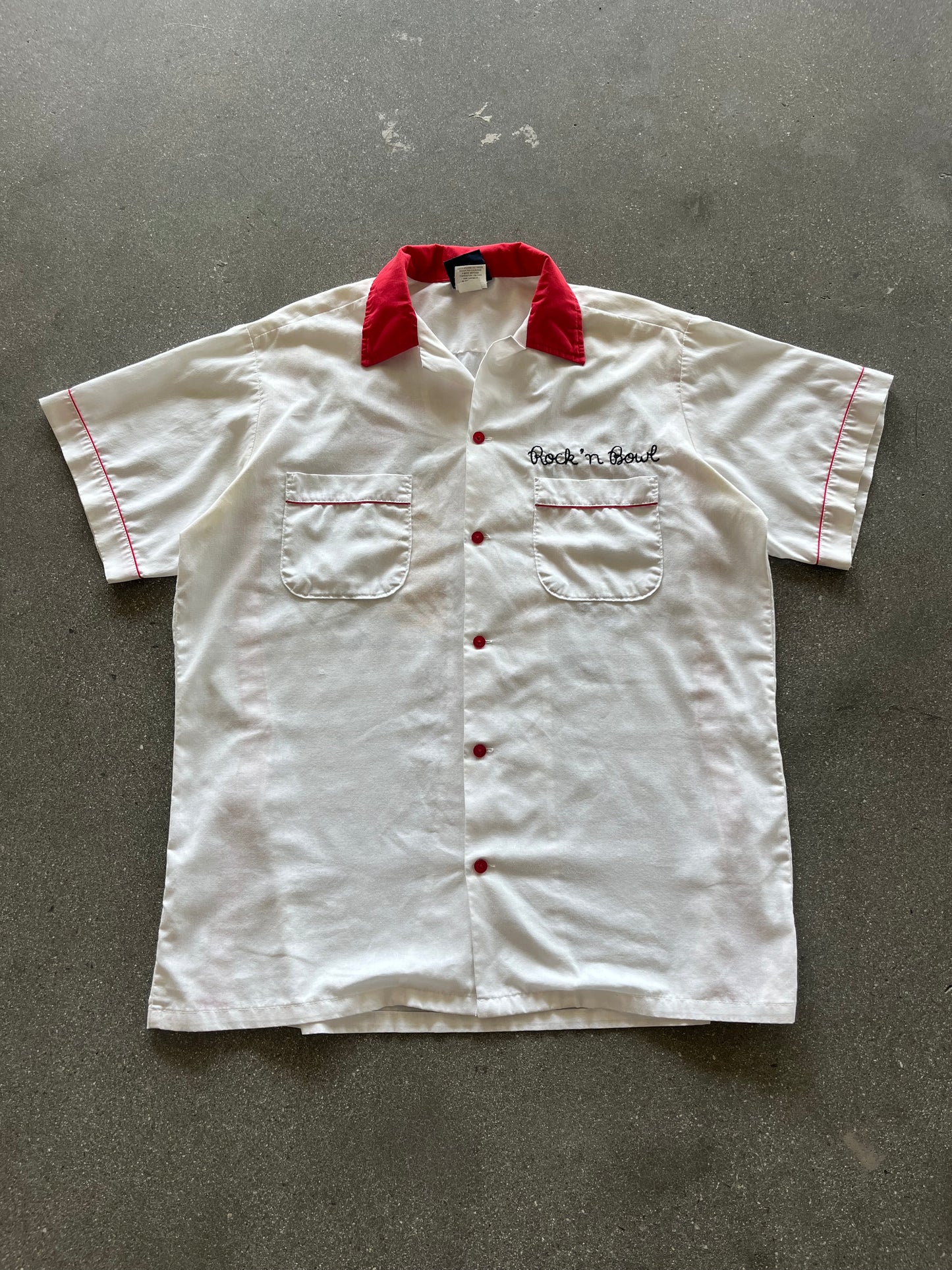 90’S “ROCK N’ BOWL” BOWLING SHIRT - L/XL