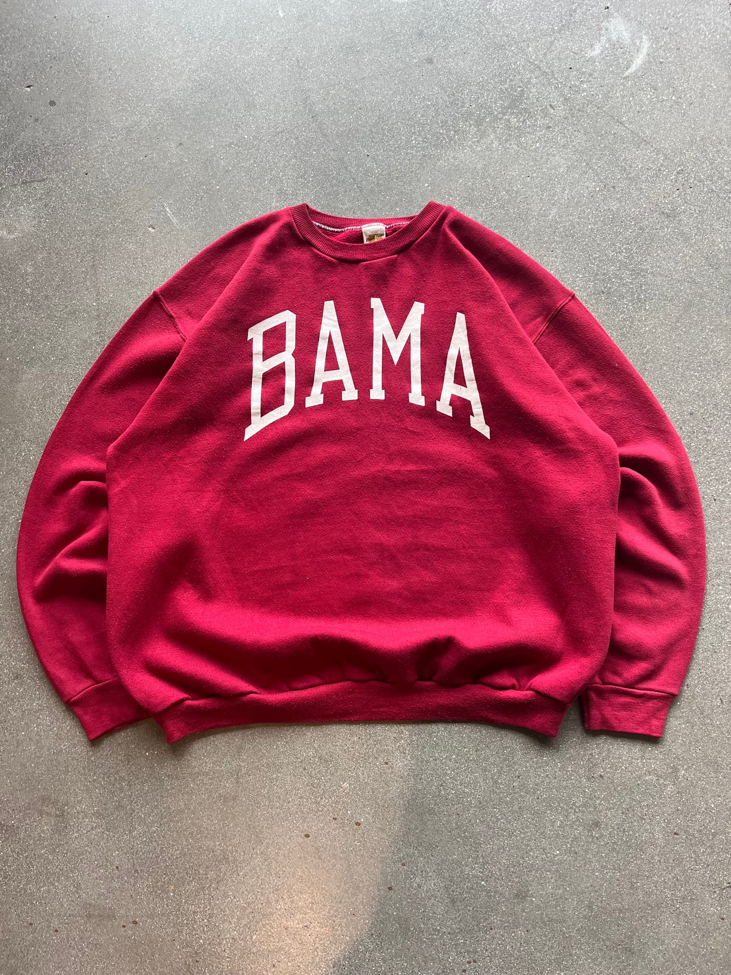 70’S “BAMA” MAROON RUSSELL ATHLETIC CREWNECK - BOXY L