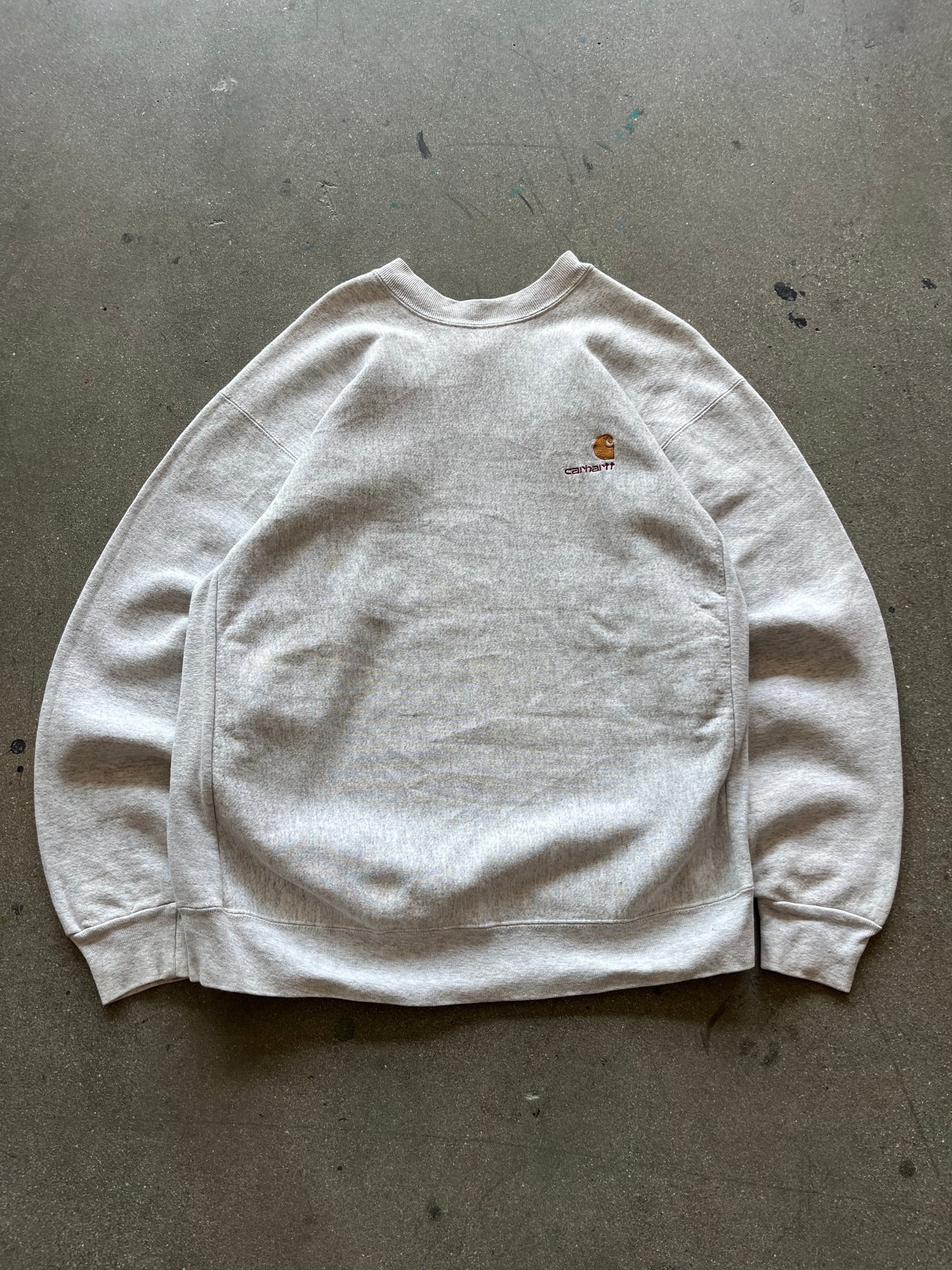 90’S HEATHER GRAY CARHARTT CREWNECK - L