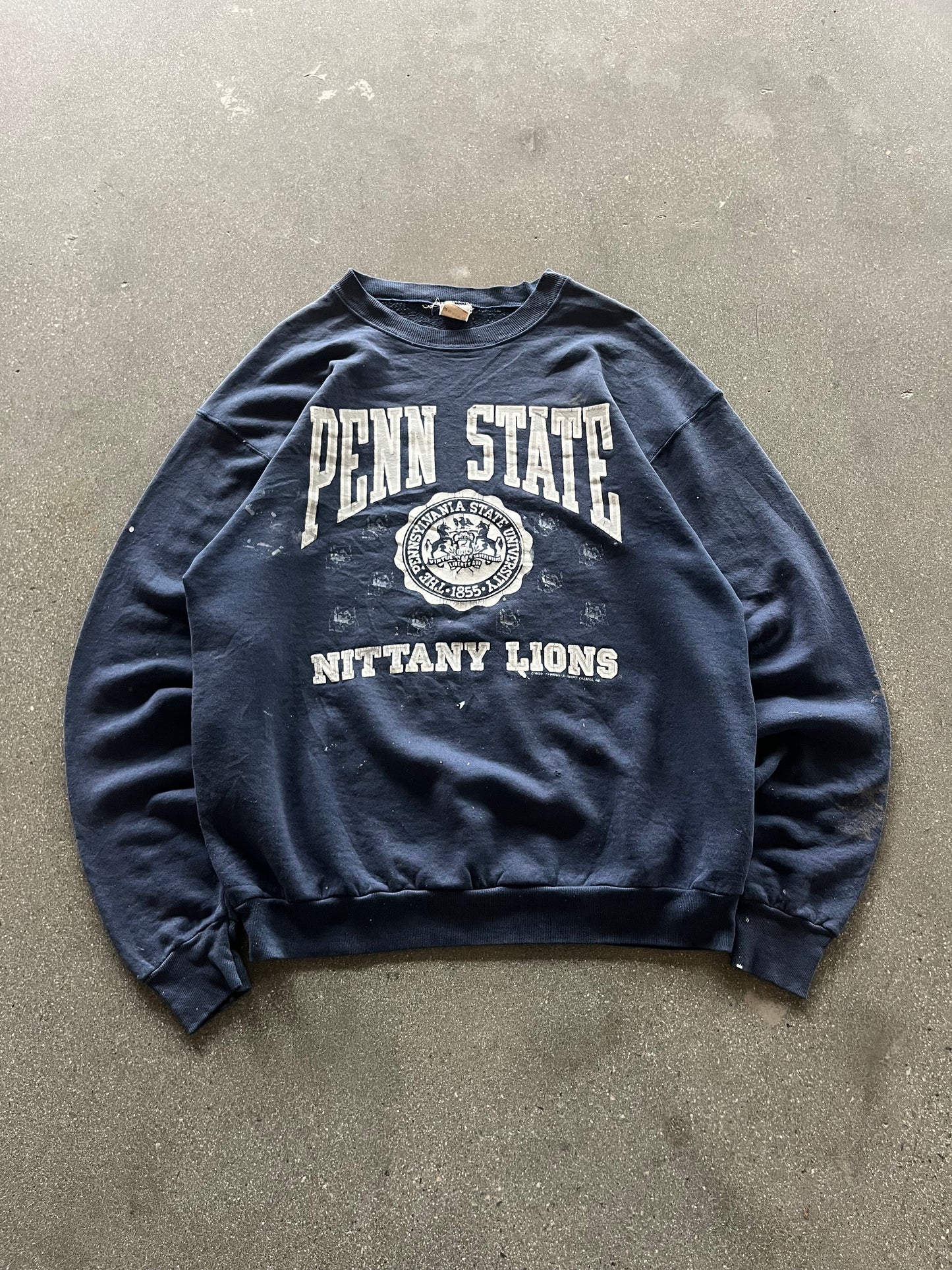 90’S PAINT SPLATTERED “PENN STATE” CREWNECK - L