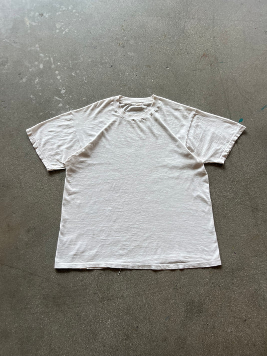 70’S WHITE BLANK TEE - M/L
