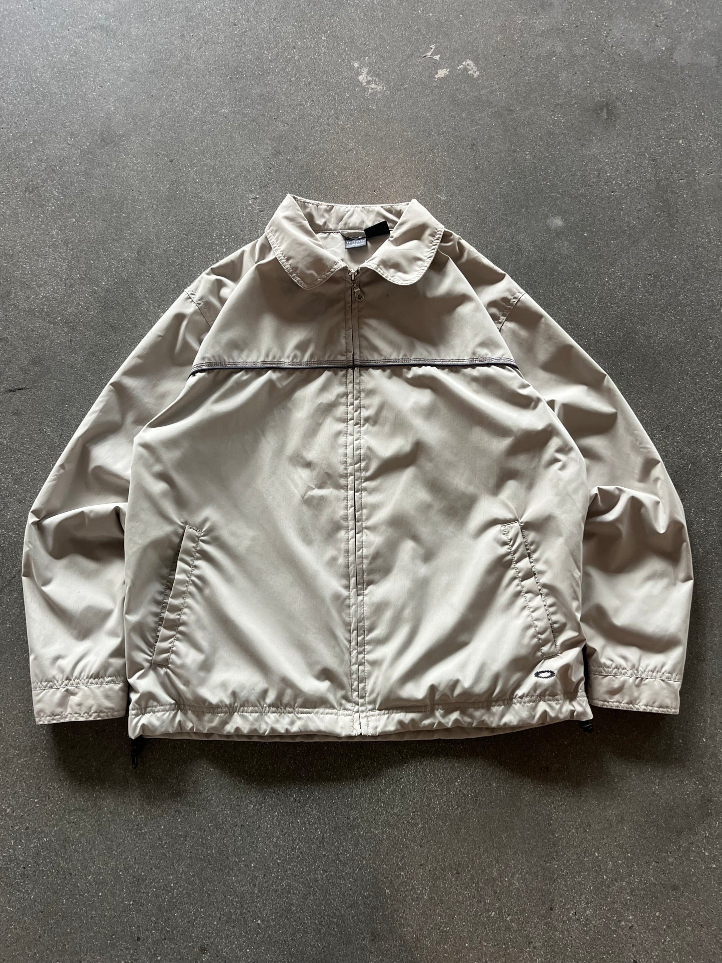 2000’S BEIGE OAKLEY SOFTWARE ZIP UP - BOXY L