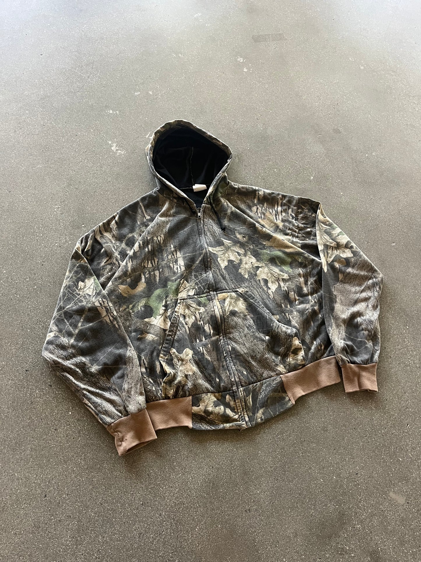 90’S REALTREE CAMO ZIP UP HOODIE - BOXY L