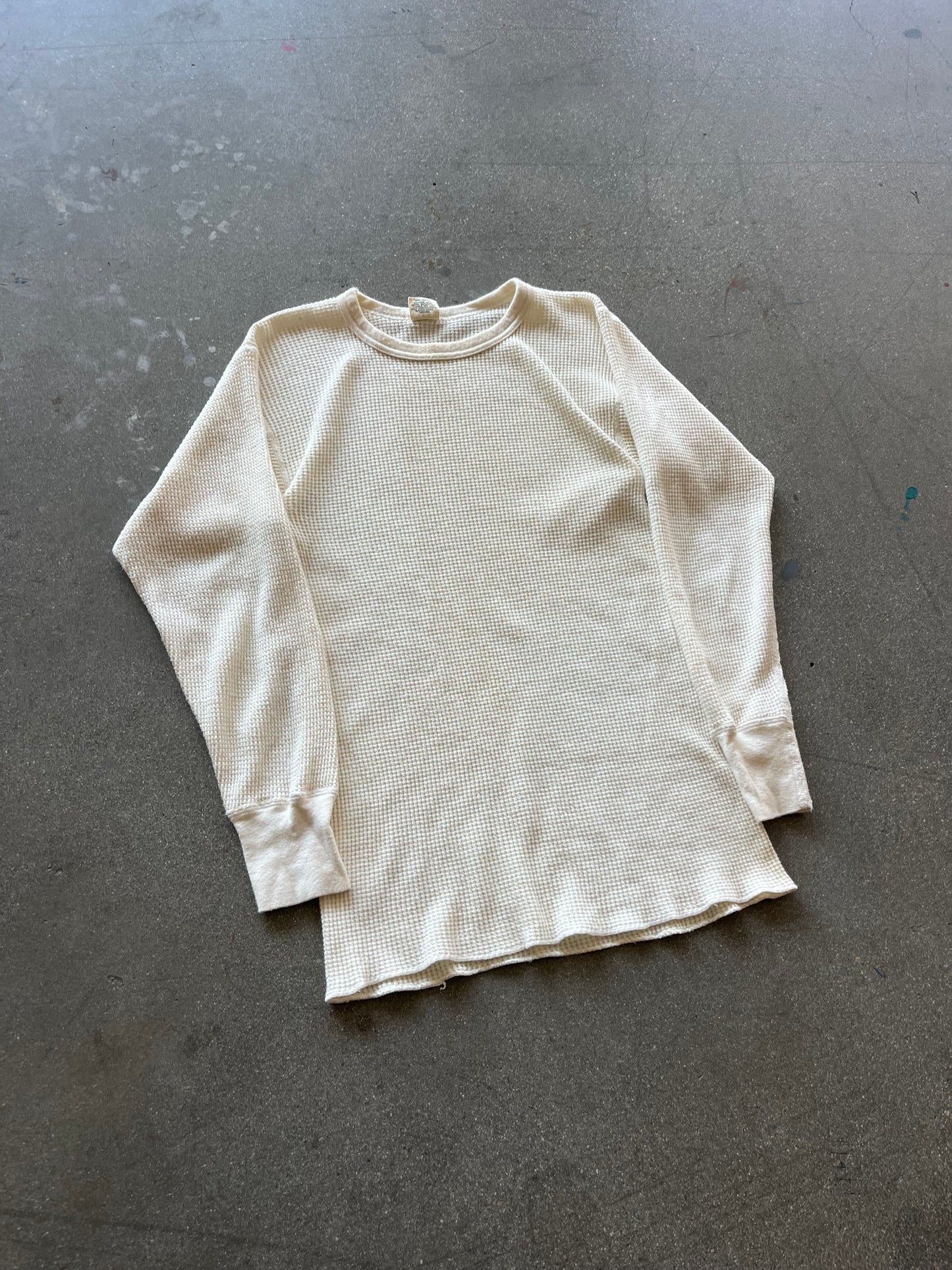 70’S CREAM WAFFLE THERMAL - M