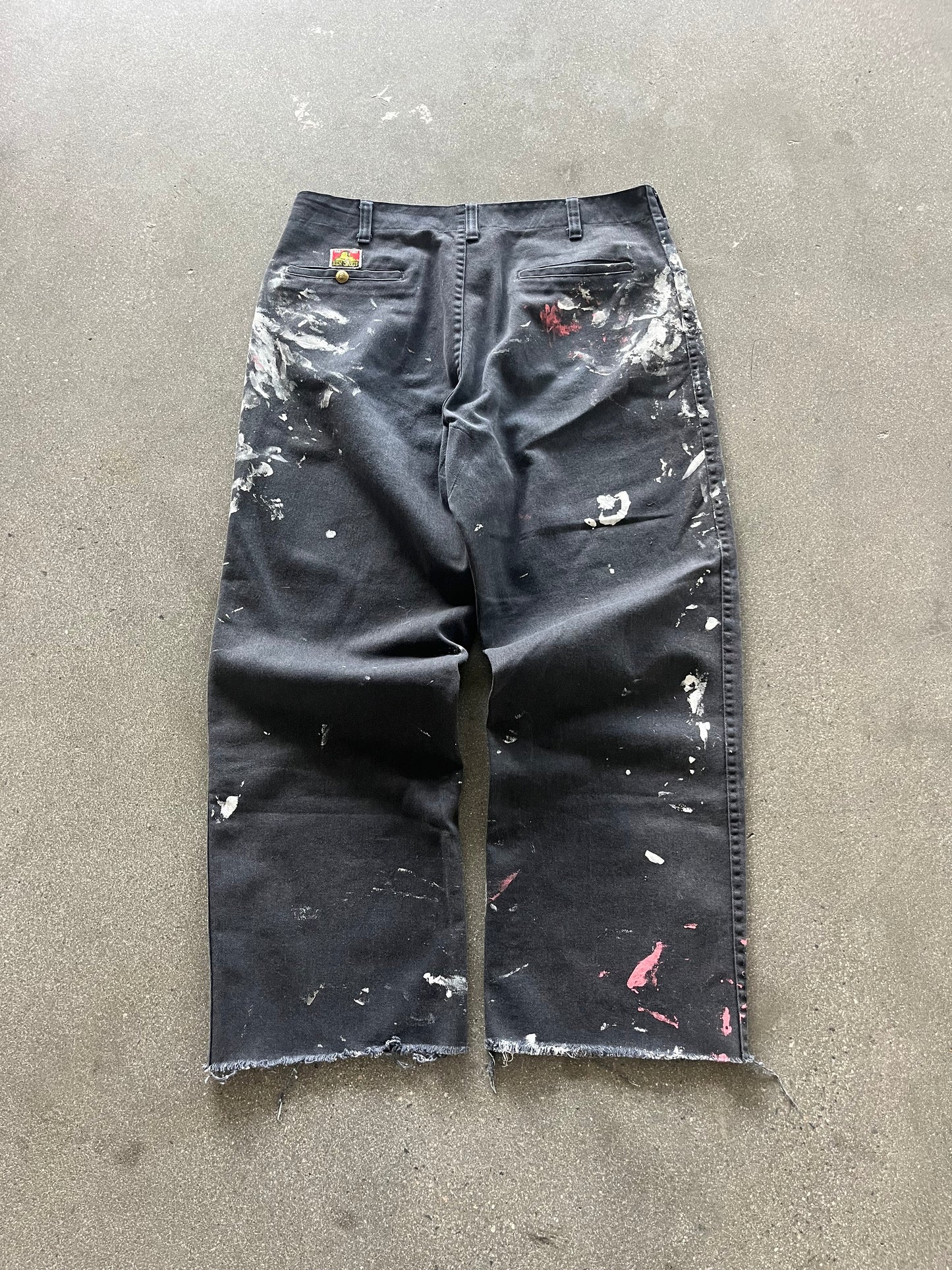 80’S BEN DAVIS PAINT SPLATTERED CUTOFFS - 36