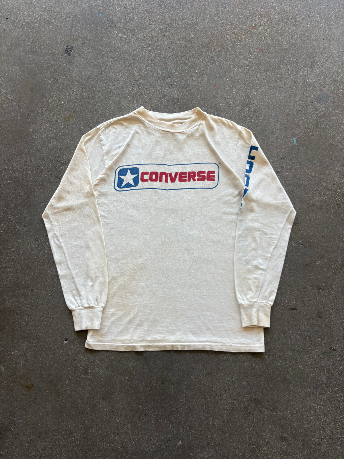 80’S WHITE CONVERSE LONGSLEEVE - M