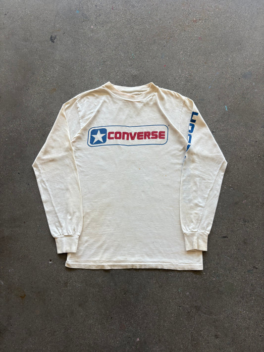 80’S WHITE CONVERSE LONGSLEEVE - M