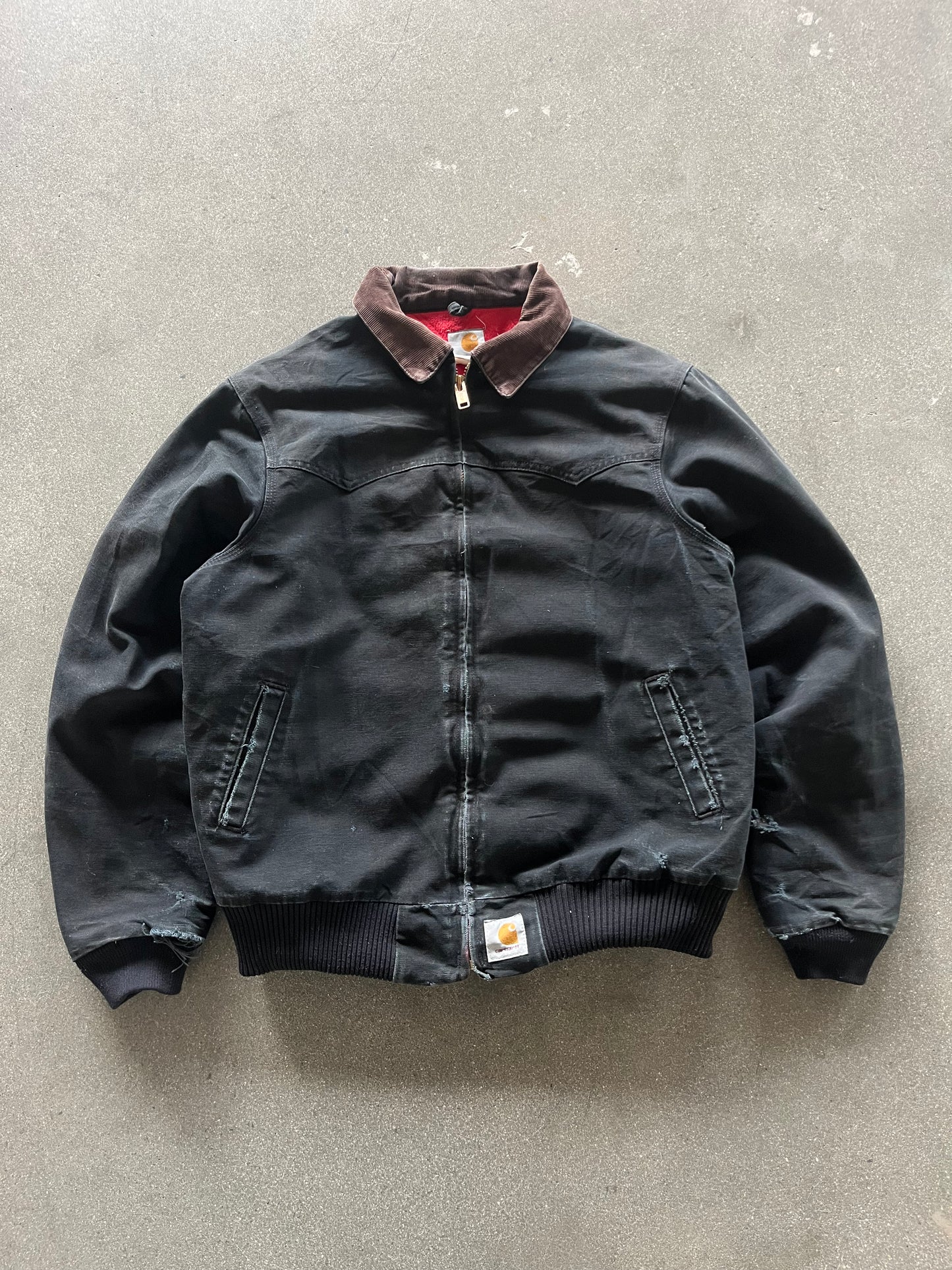 90’S FADED BLACK CARHARTT SANTE FE JACKET - BOXY L