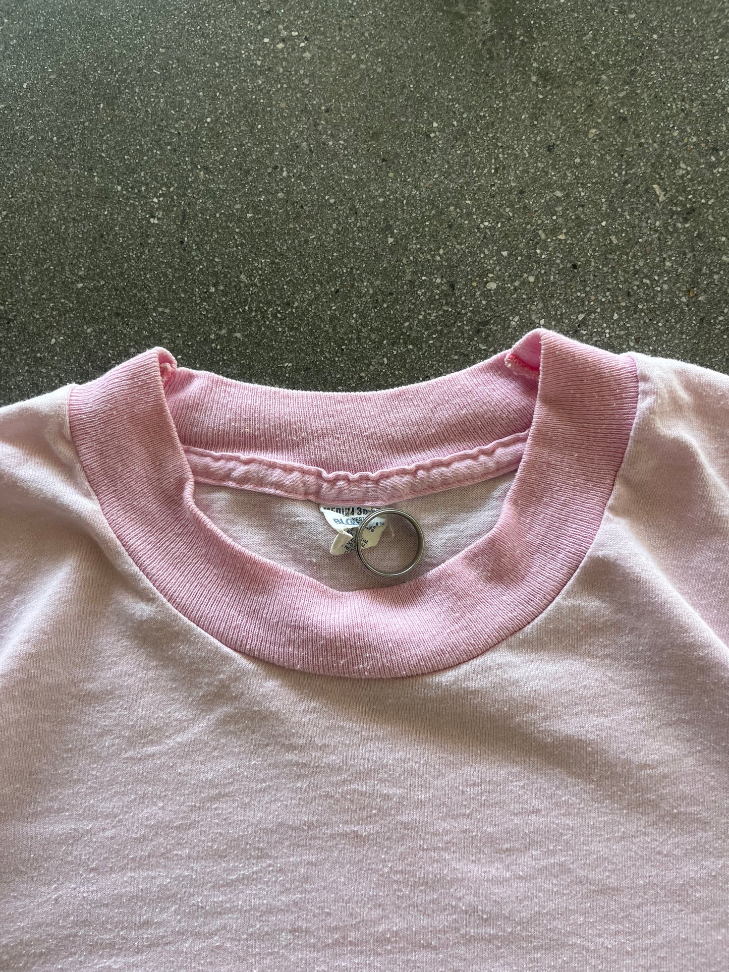90’S BABY PINK BLANK TEE - M