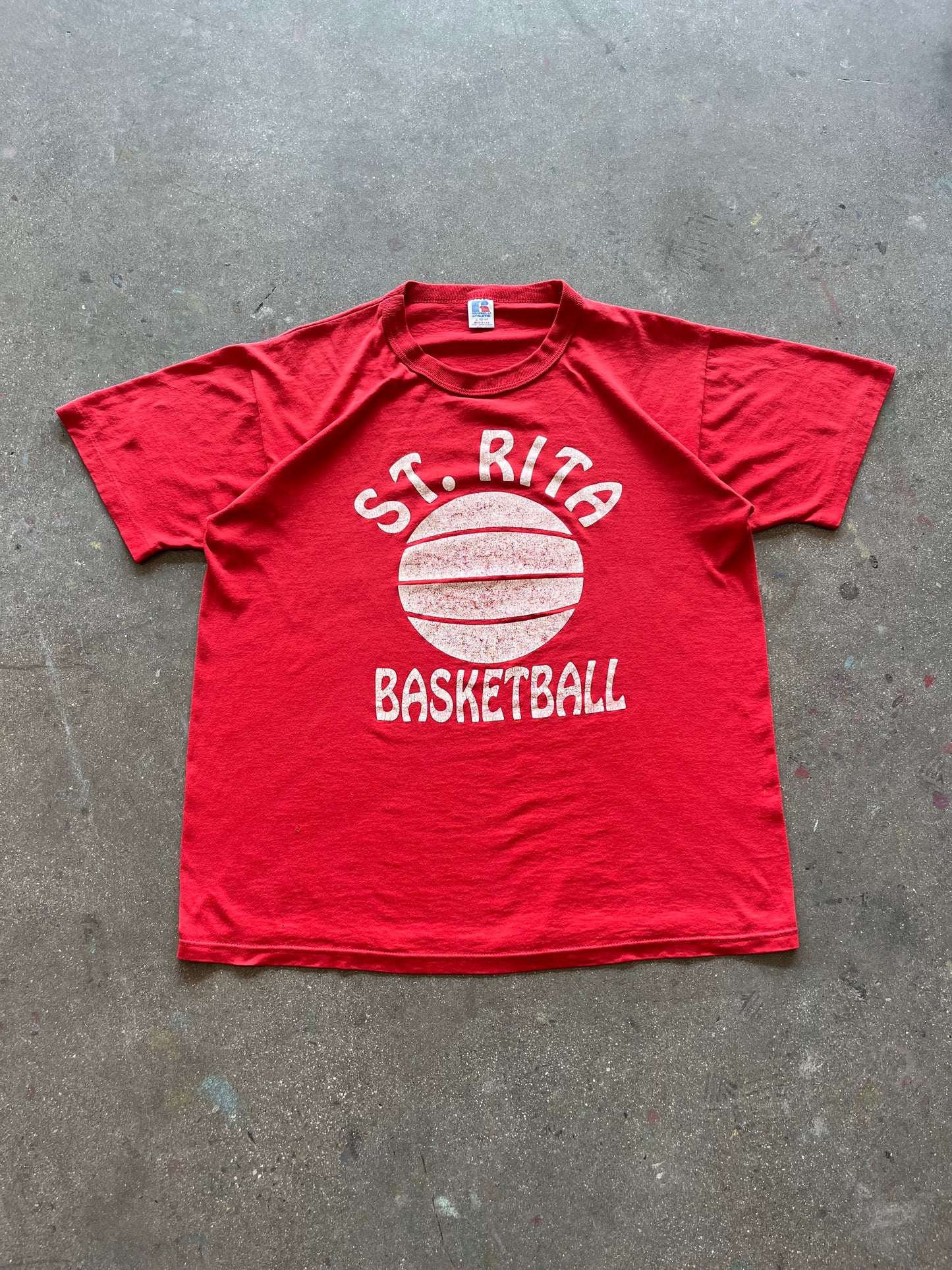 80’S FADED “ST. RITA BASKETBALL” TEE - BOXY L