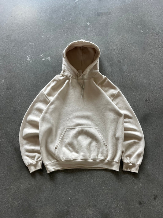 90’S CREAM BLANK HOODIE - BOXY L