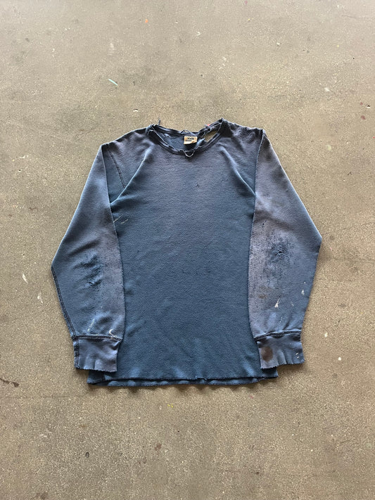 2000’S THRASHED NAVY WAFFLE THERMAL - M
