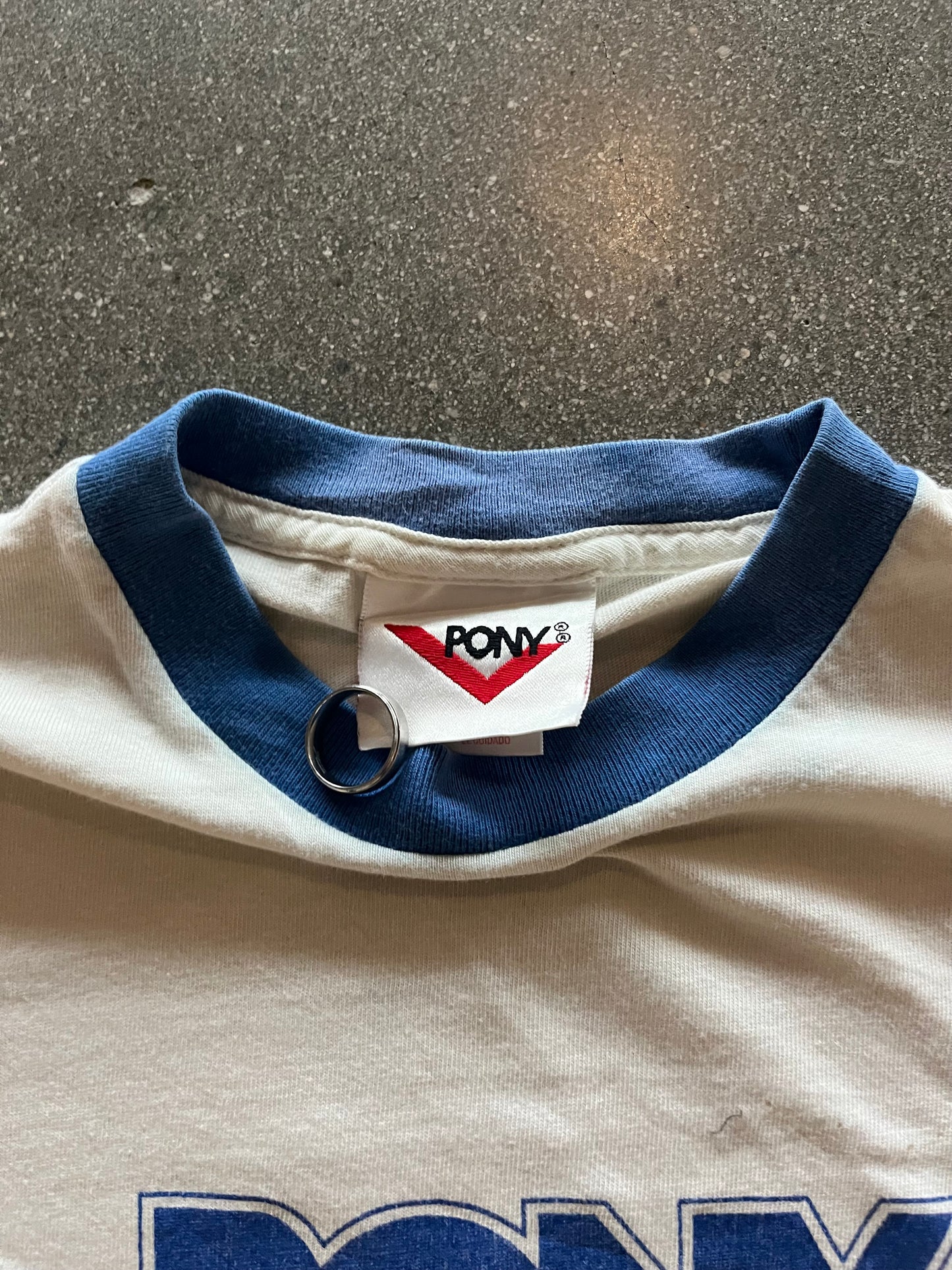 80’S BLUE PONY RINGER - L