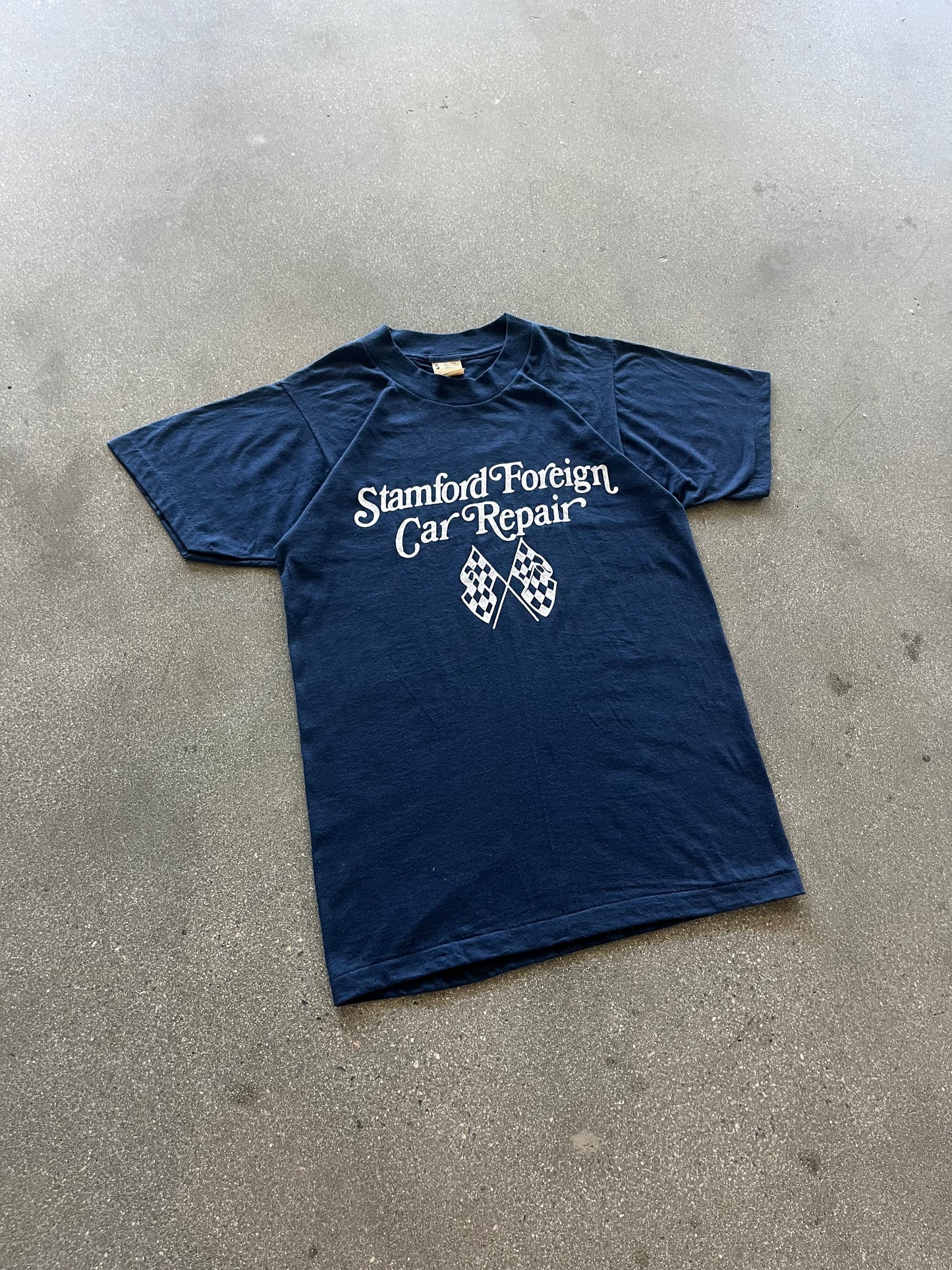 80’S NAVY “STAMFORD FOREIGN” TEE - S