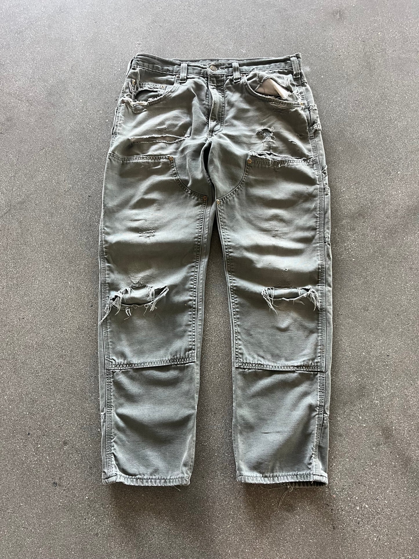 2000’S DISTRESSED GREEN CARHARTT DOUBLE KNEES - 33
