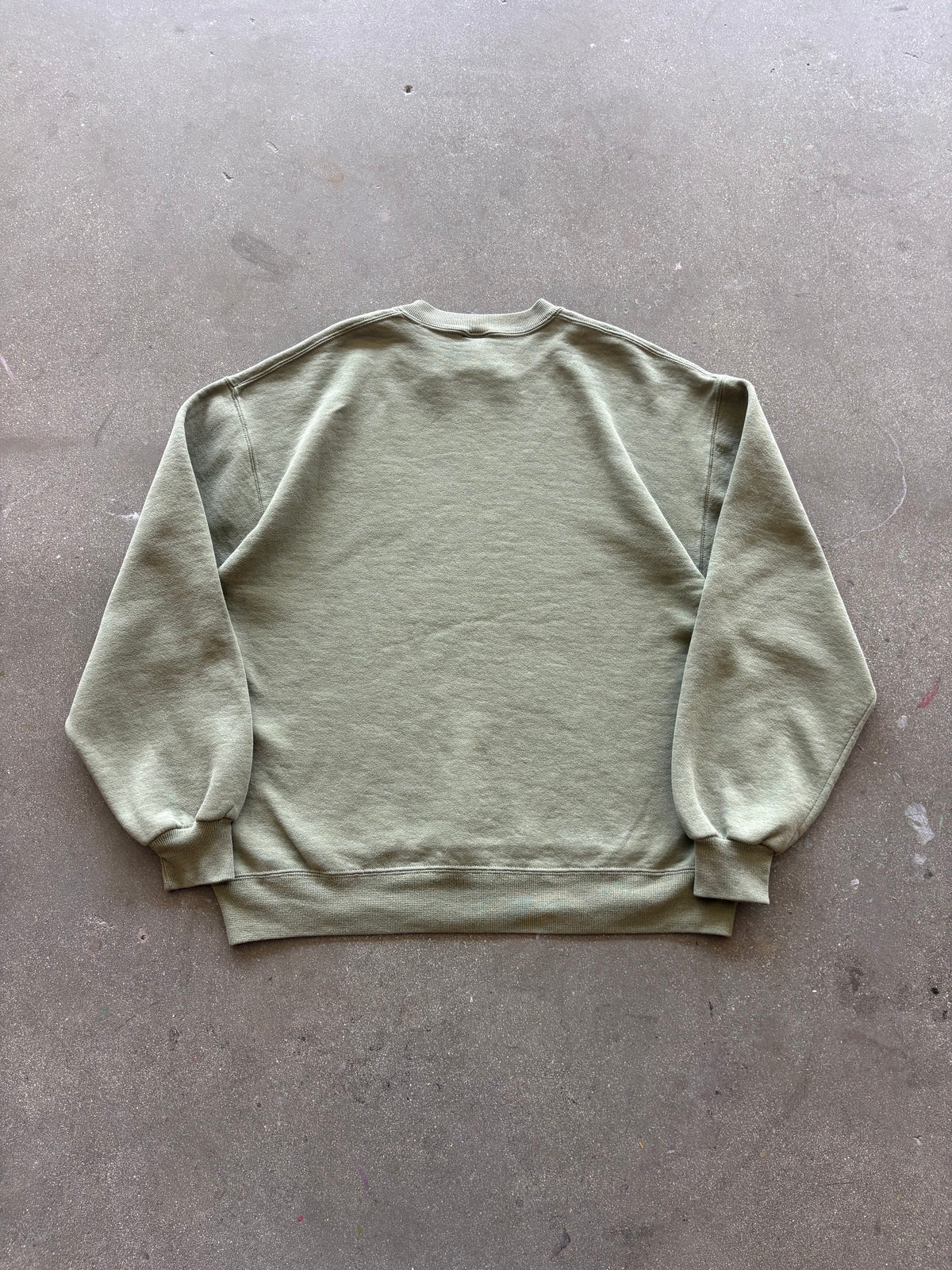 90’S OLIVE GREEN RUSSELL CREWNECK - L