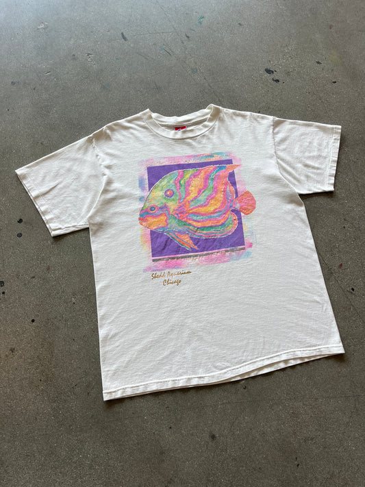 90’S “SHEDD AQUARIUM” FISH TEE - BOXY L