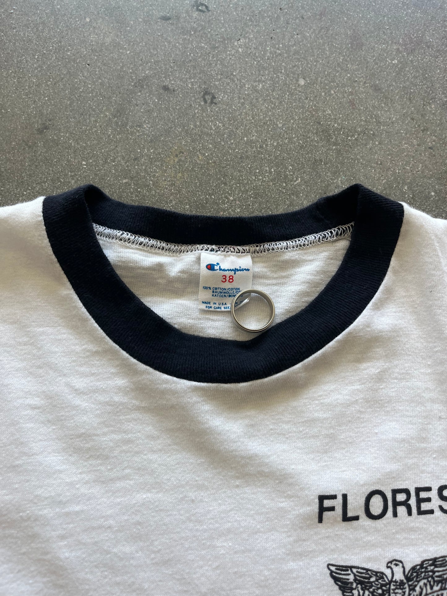 80’S USMA “FLORES” RINGER TEE - S