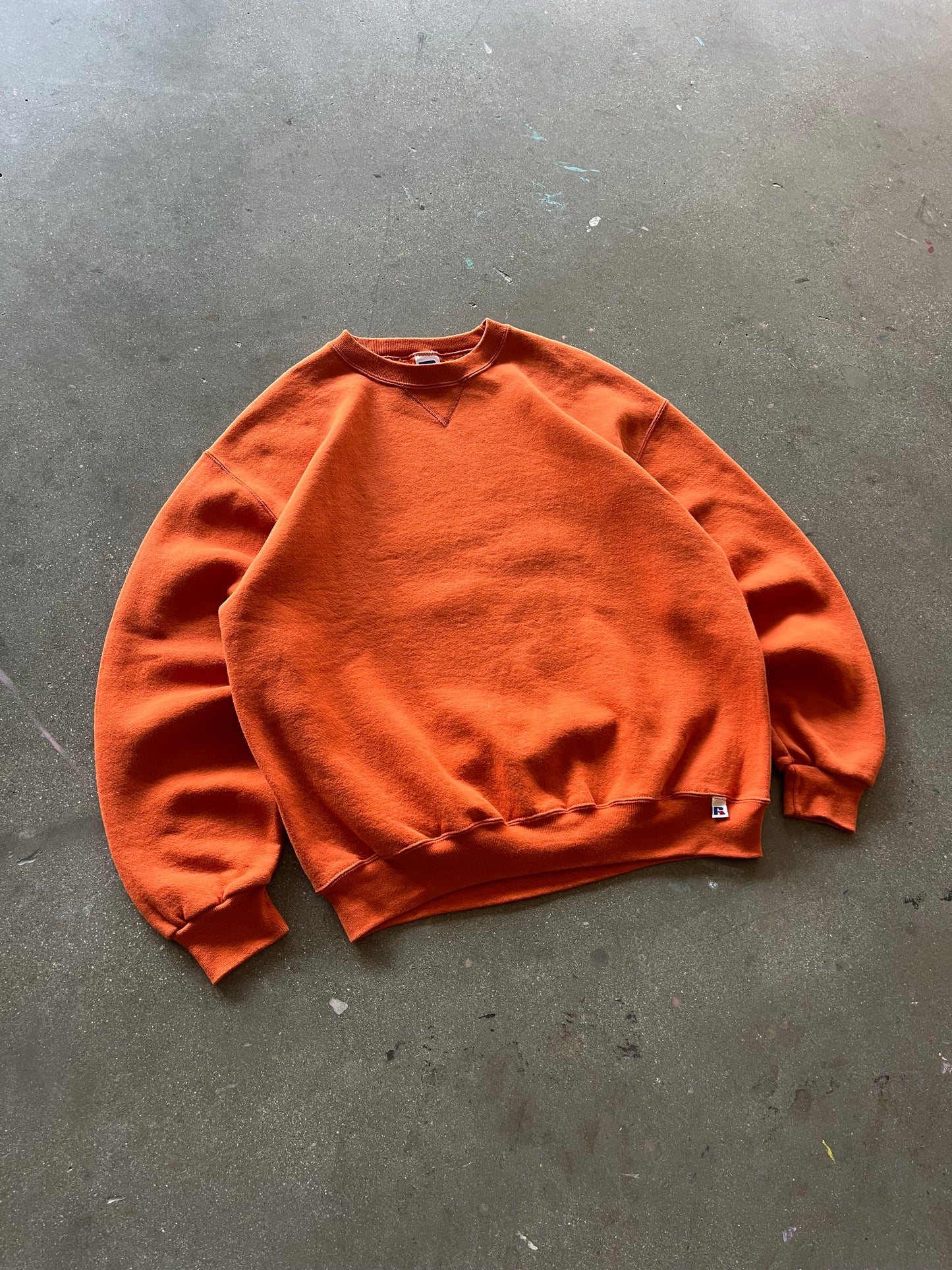 90’S SUNKIST ORANGE RUSSELL CREWNECK - BOXY L