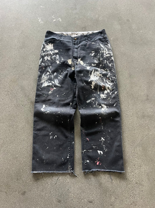 80’S BEN DAVIS PAINT SPLATTERED CUTOFFS - 36