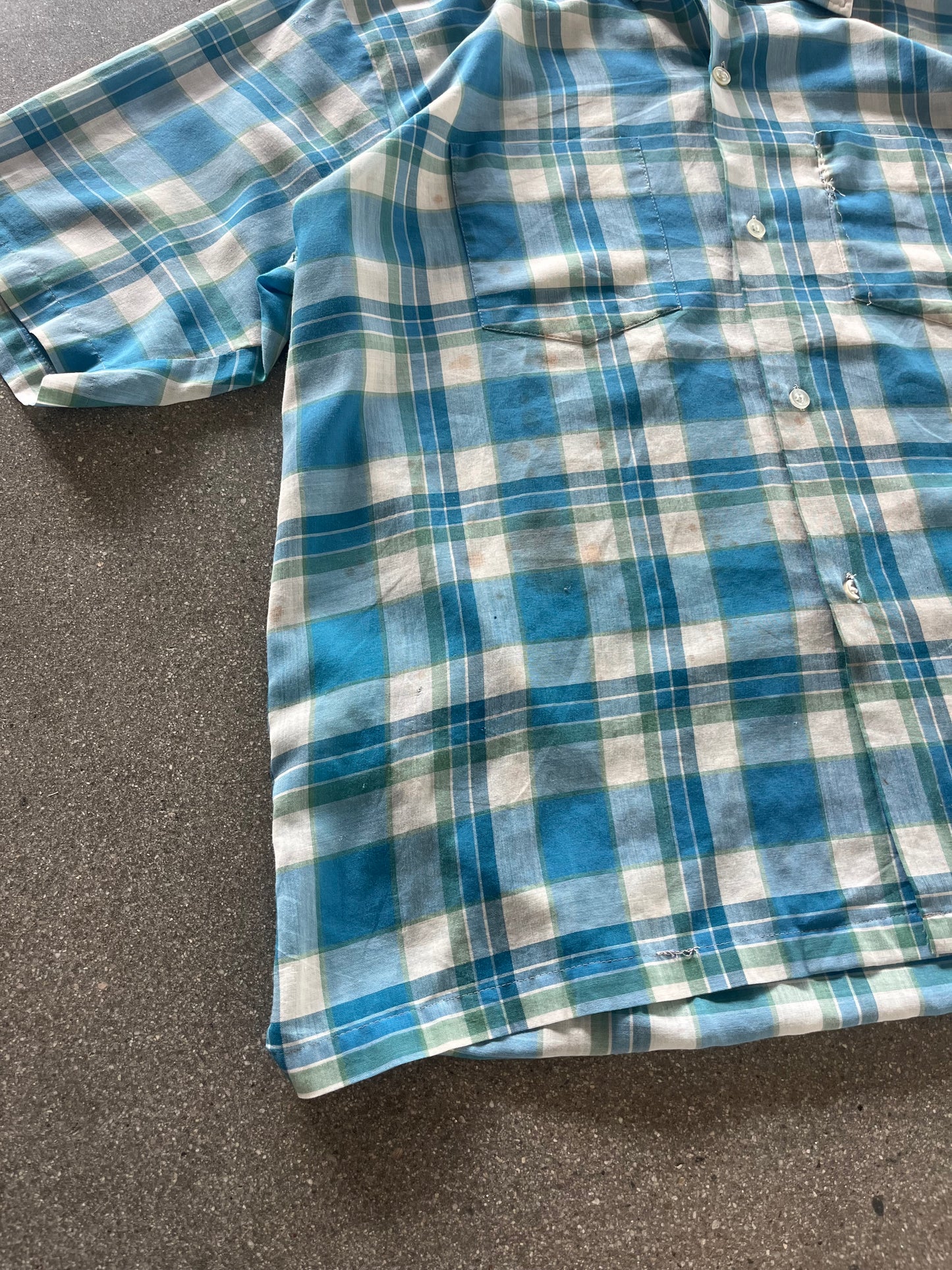 60’S TWO POCKET LOOP CAMP COLLAR SHIRT - L