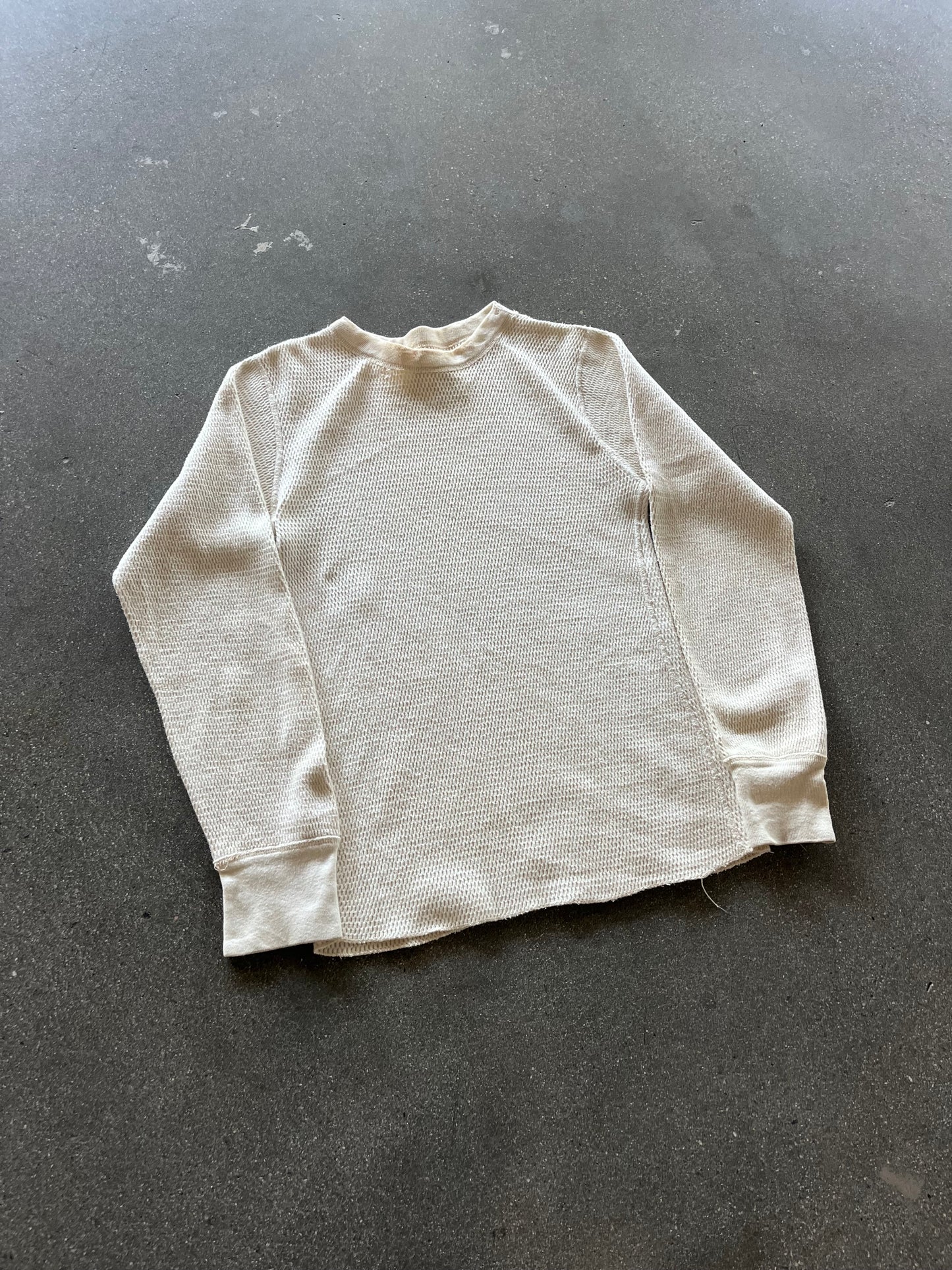 70’S CREAM ARMY WAFFLE THERMAL - M