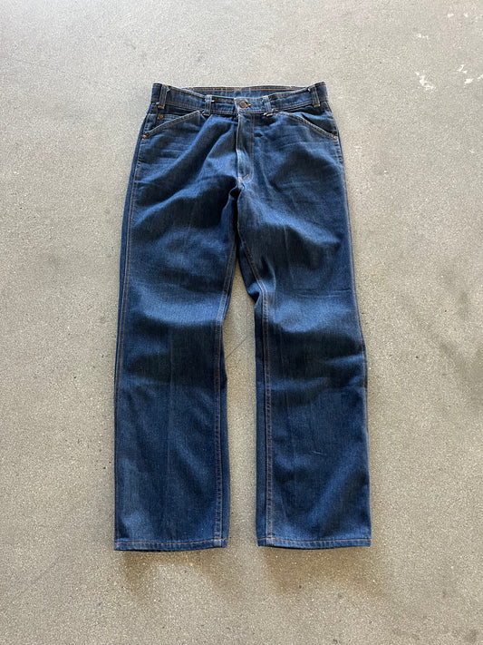 70’S ORANGE TAB LEVI’S WIDE LEG RAW DENIM - 32