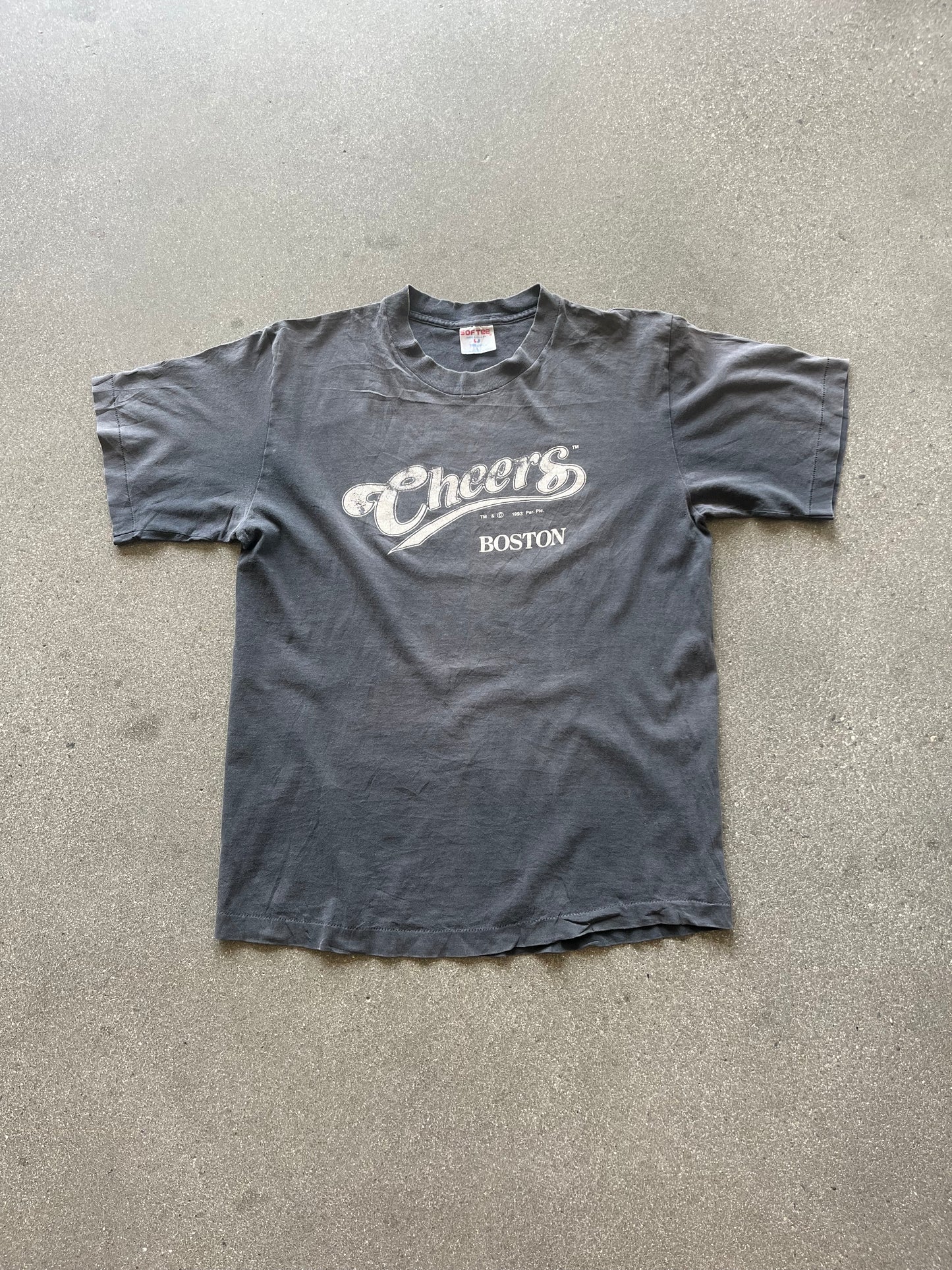 90’S FADED CHEERS BOSTON TEE - L
