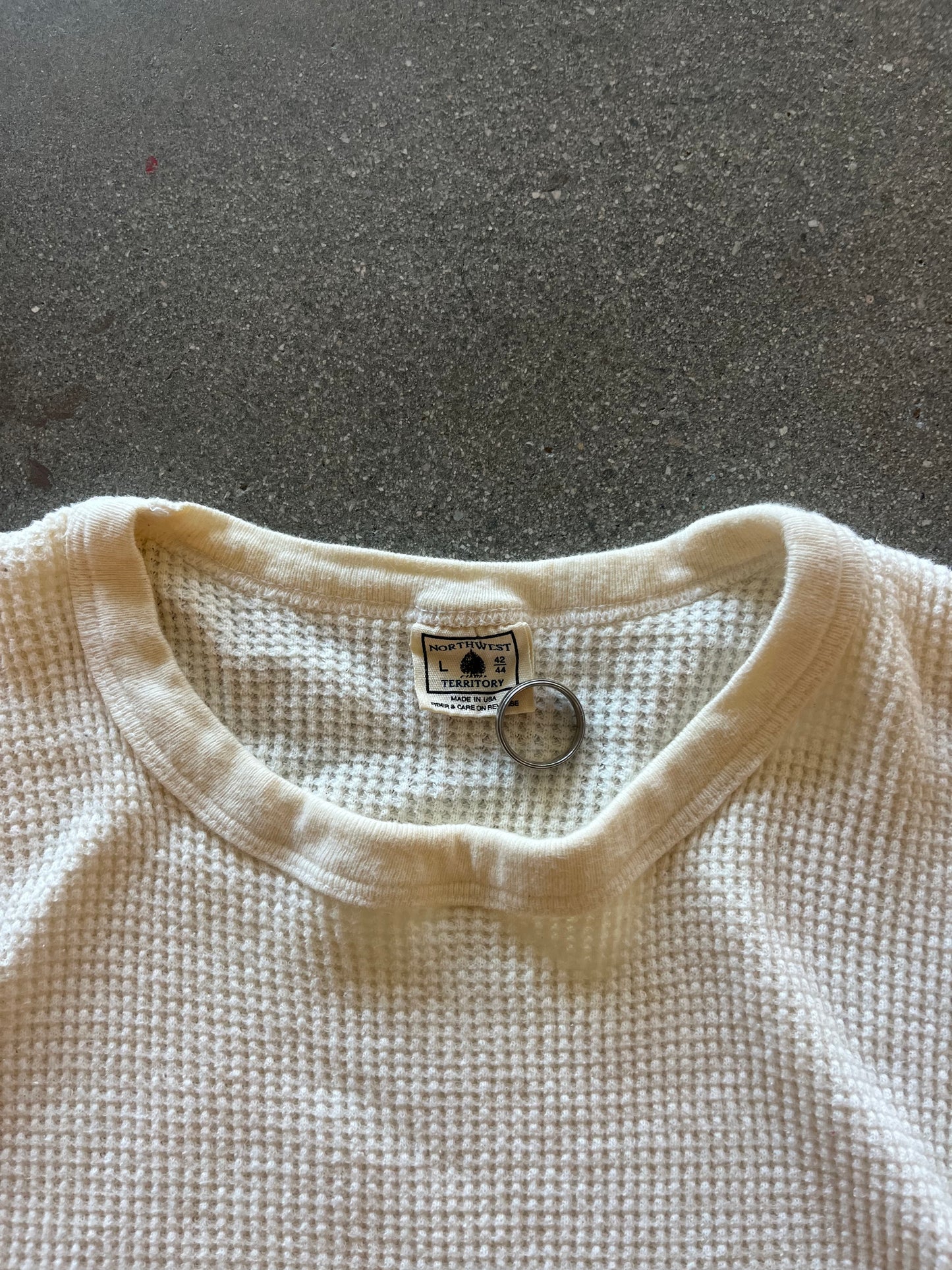 70’S CREAM WAFFLE THERMAL - S