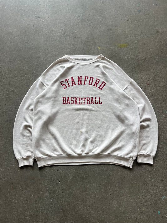 90’S IVORY “STANFORD BASKETBALL” CREWNECK - BOXY XXL