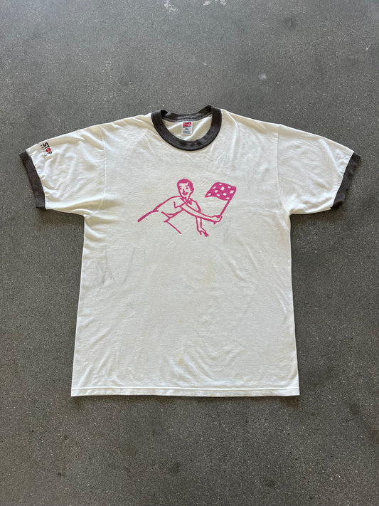 90’S “STOP AIDS PROJECT” RINGER TEE - L