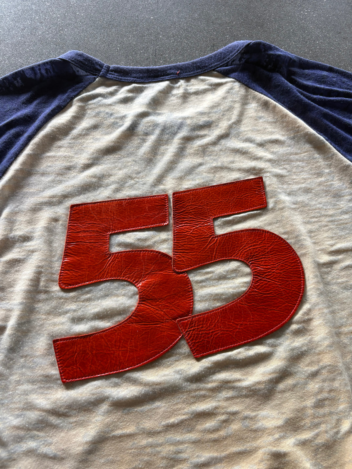 80’S SLUB “55” BASEBALL WOMENS JERSEY - S