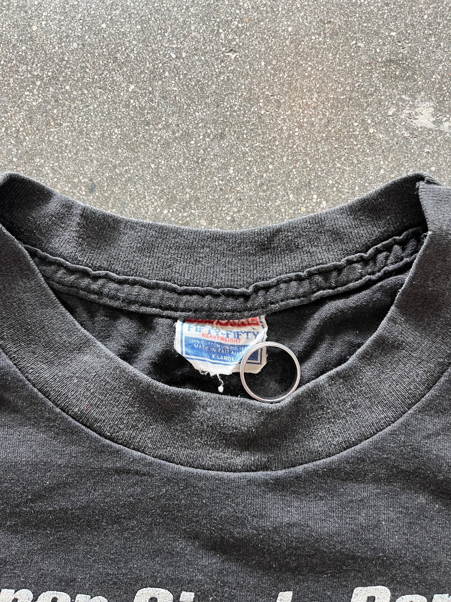 90’S BLACK BLANK POCKET TEE - BOXY L