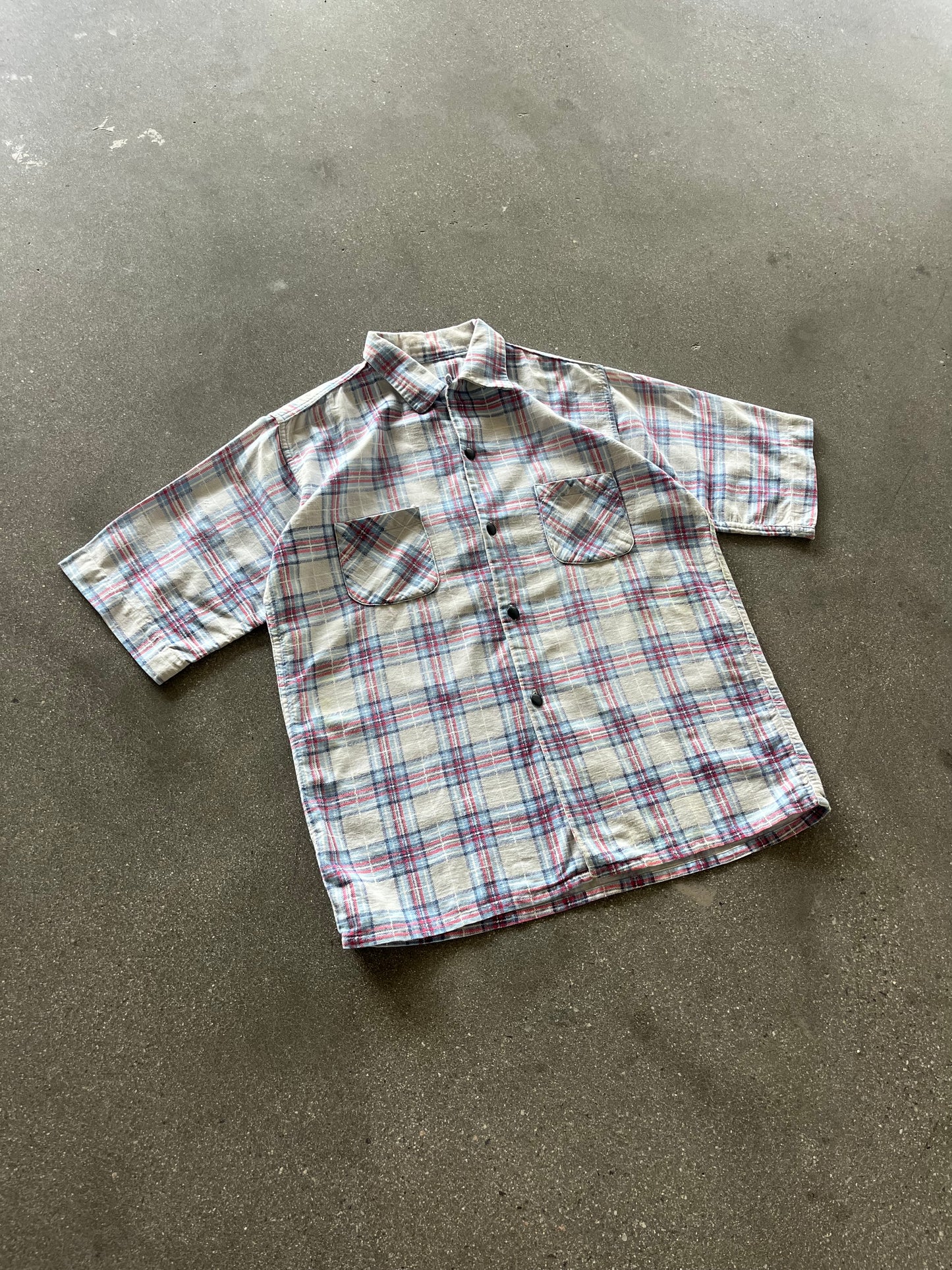 60’S TWO POCKET LOOP CAMP COLLAR SHIRT - S