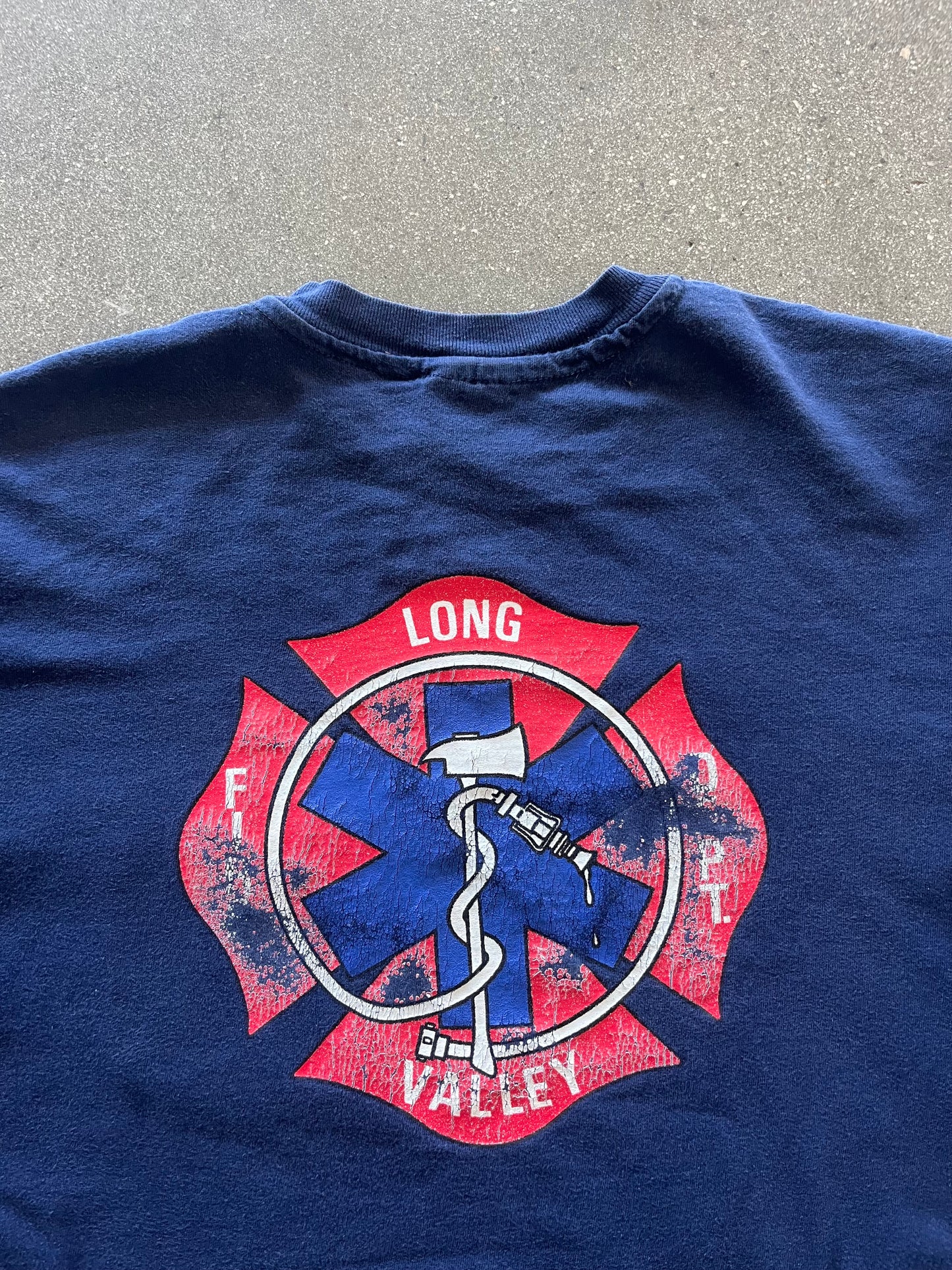 90’S “LONG VALLEY FIRE” POCKET TEE - L